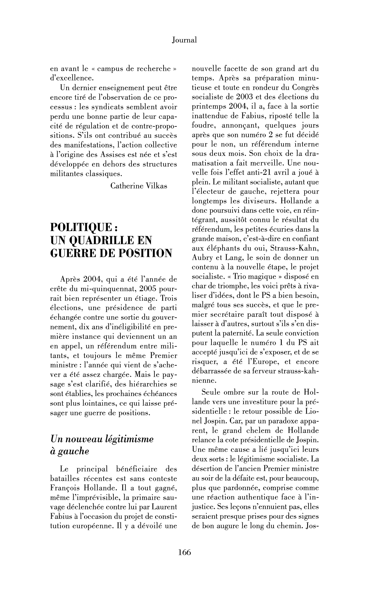 Politique : un quadrille en guerre de position