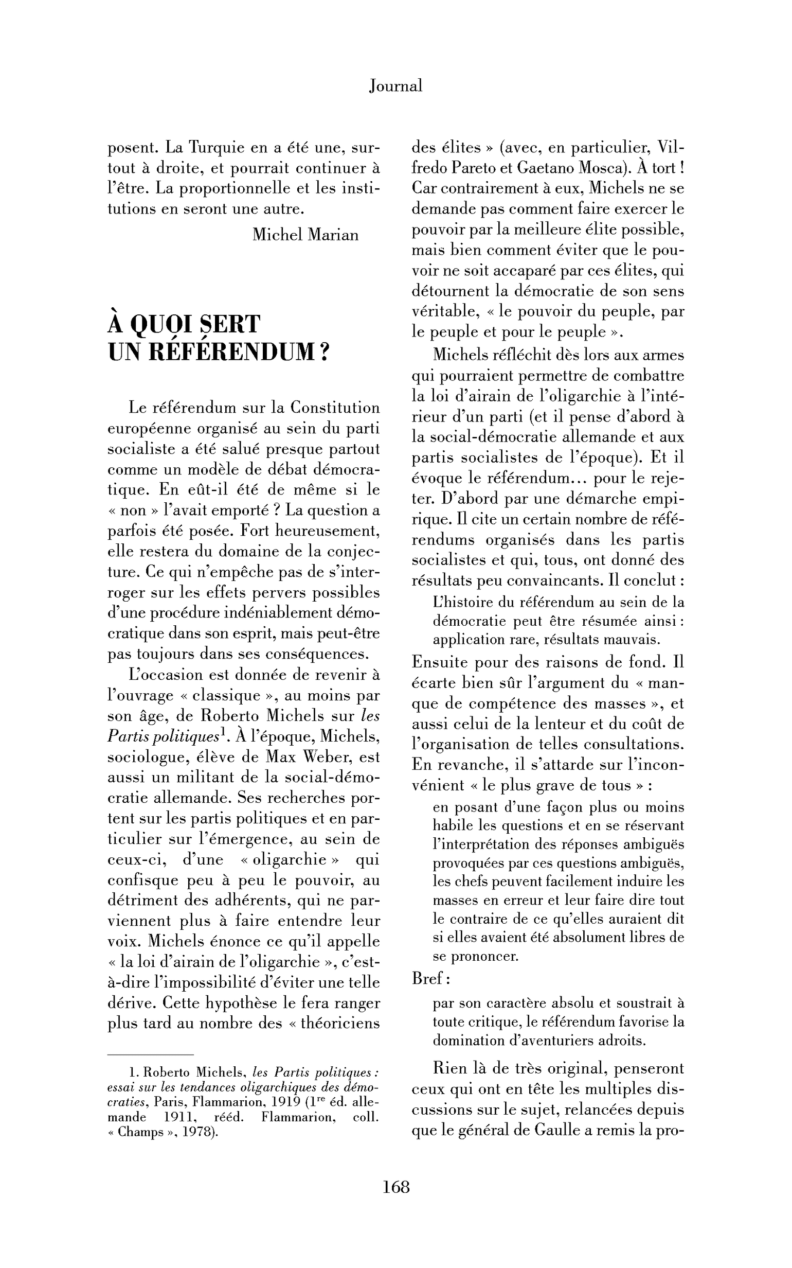 À quoi sert un référendum?