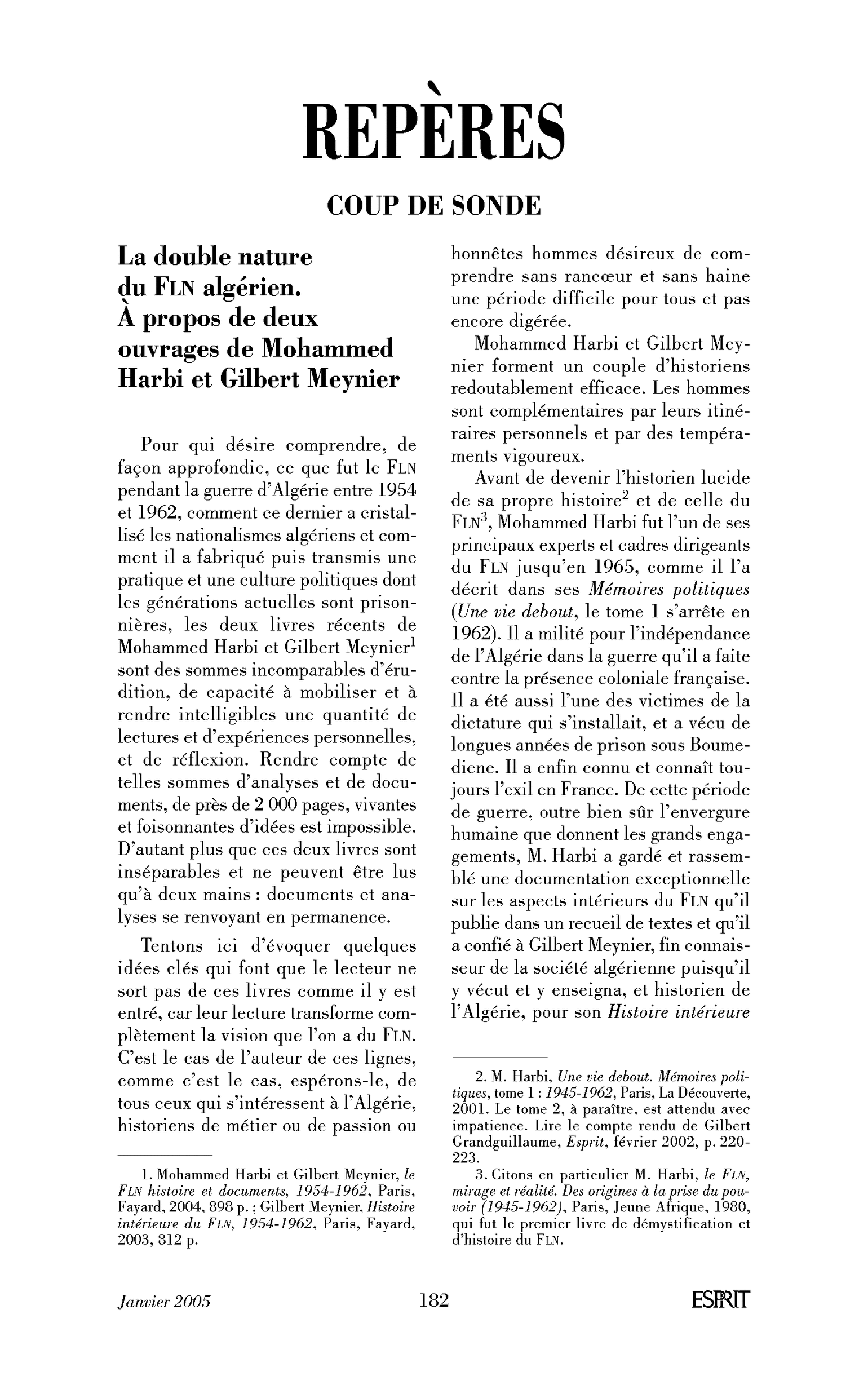 La double nature du FLN algérien