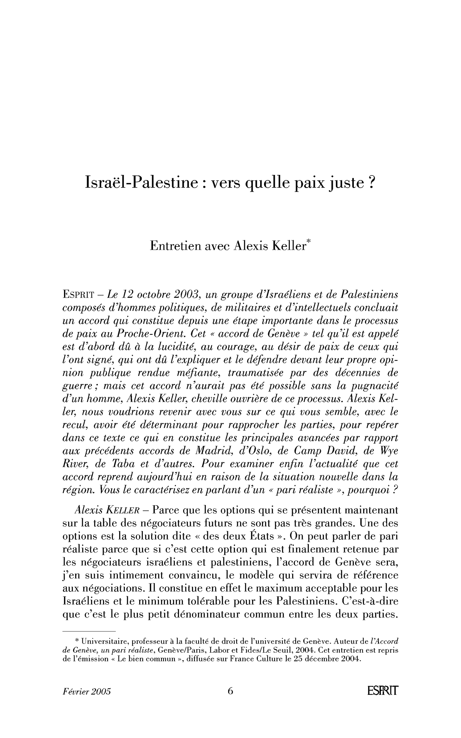 Israël-Palestine : vers quelle paix juste ? (Entretien)