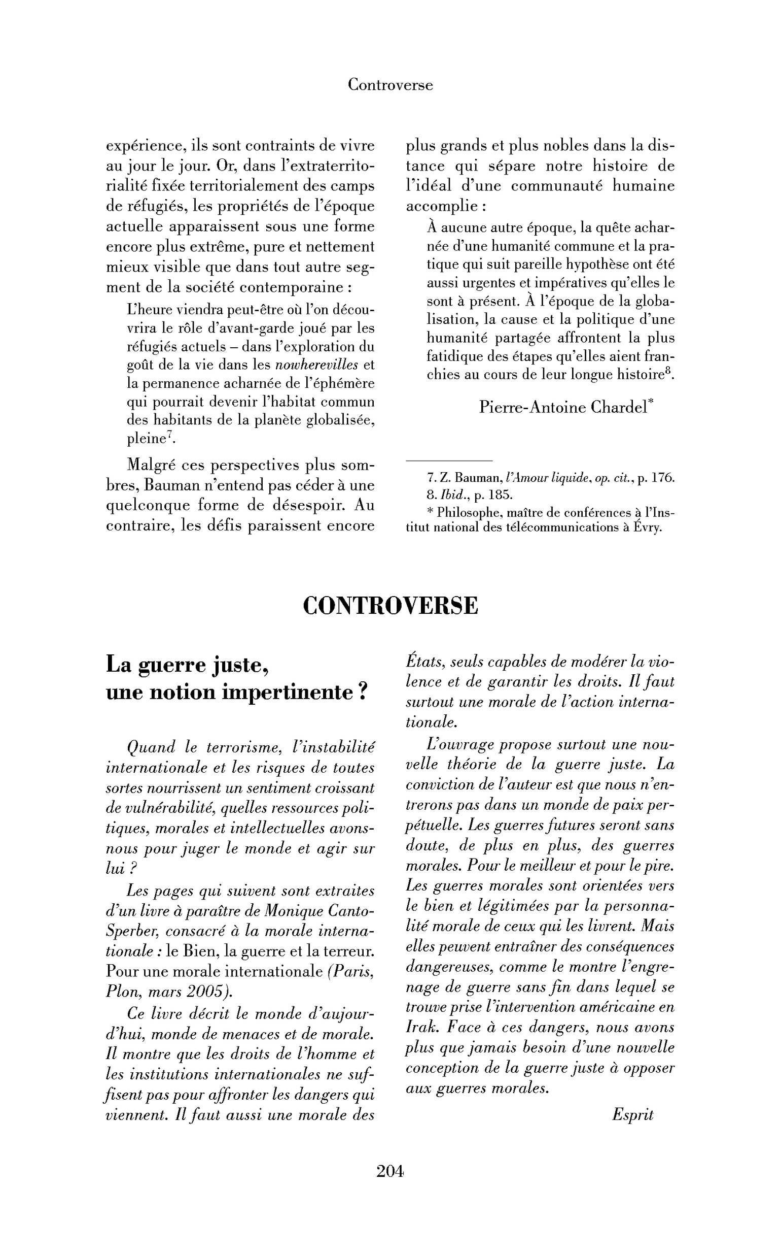 La guerre juste, une notion impertinente ?