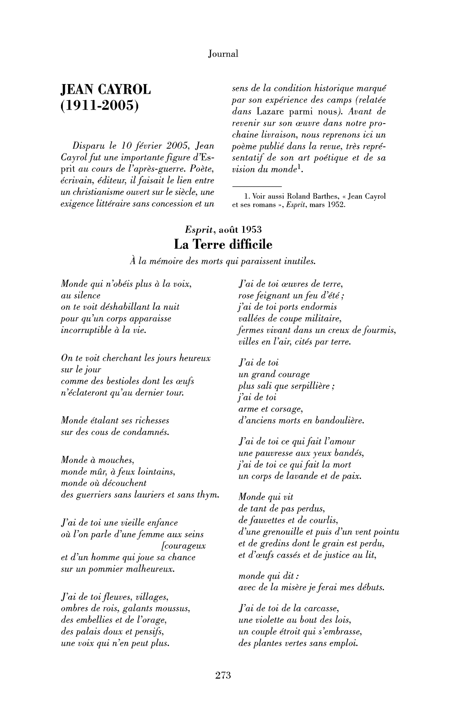 Jean Cayrol (1911-2005)