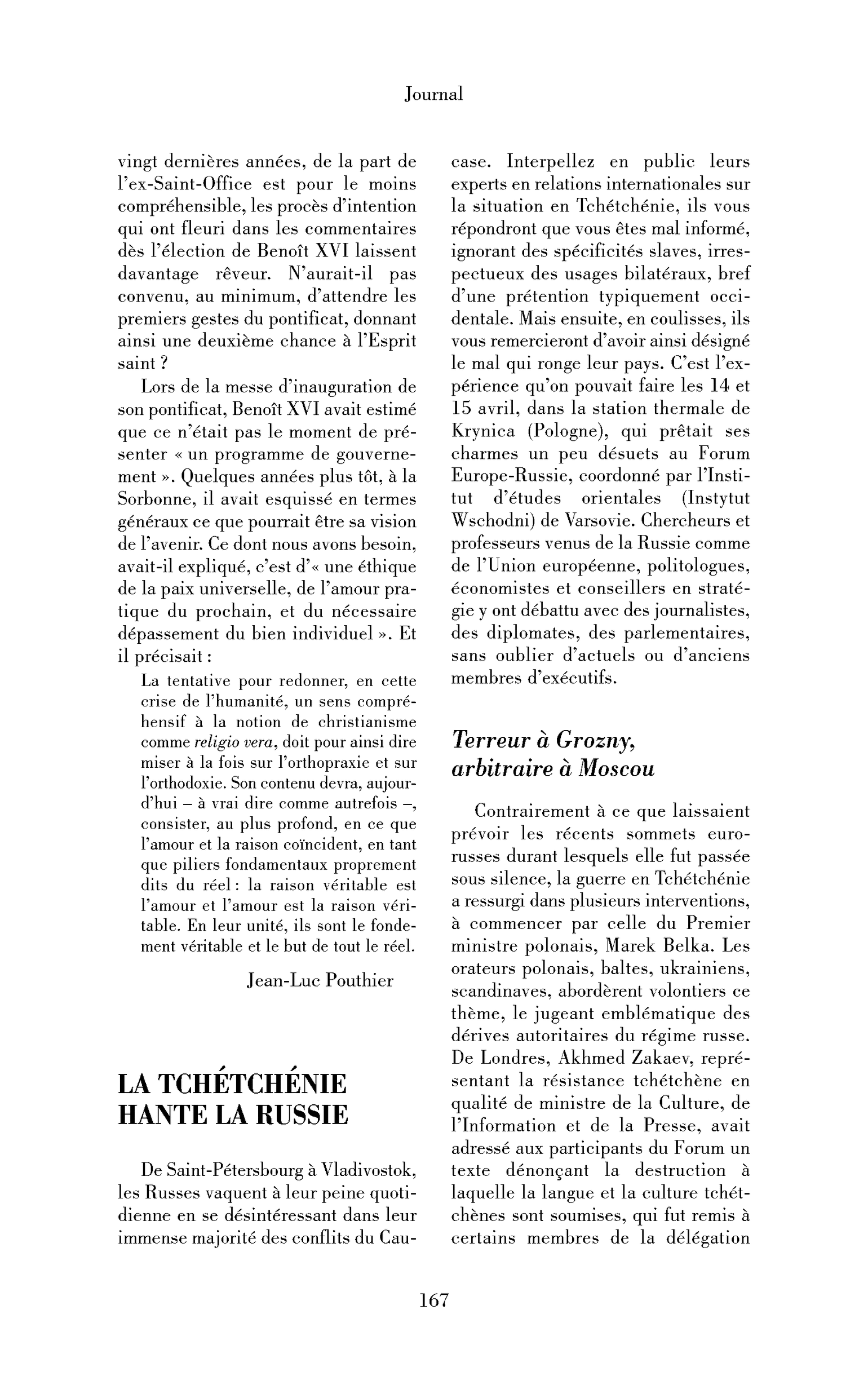 La Tchétchénie hante la Russie