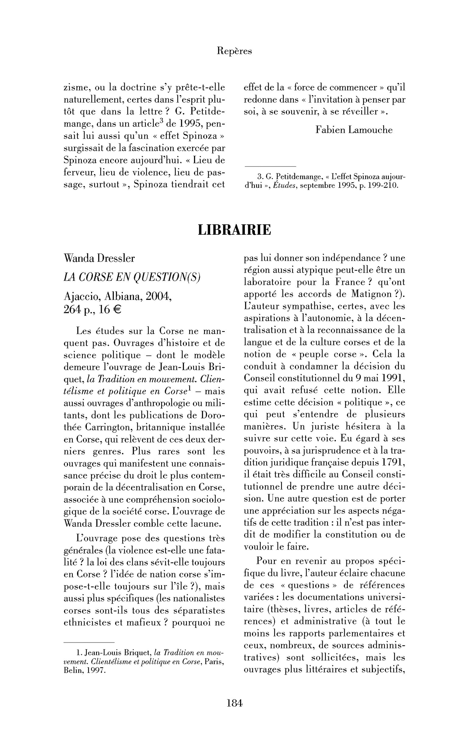 Wanda Dressler: la Corse en question(s)