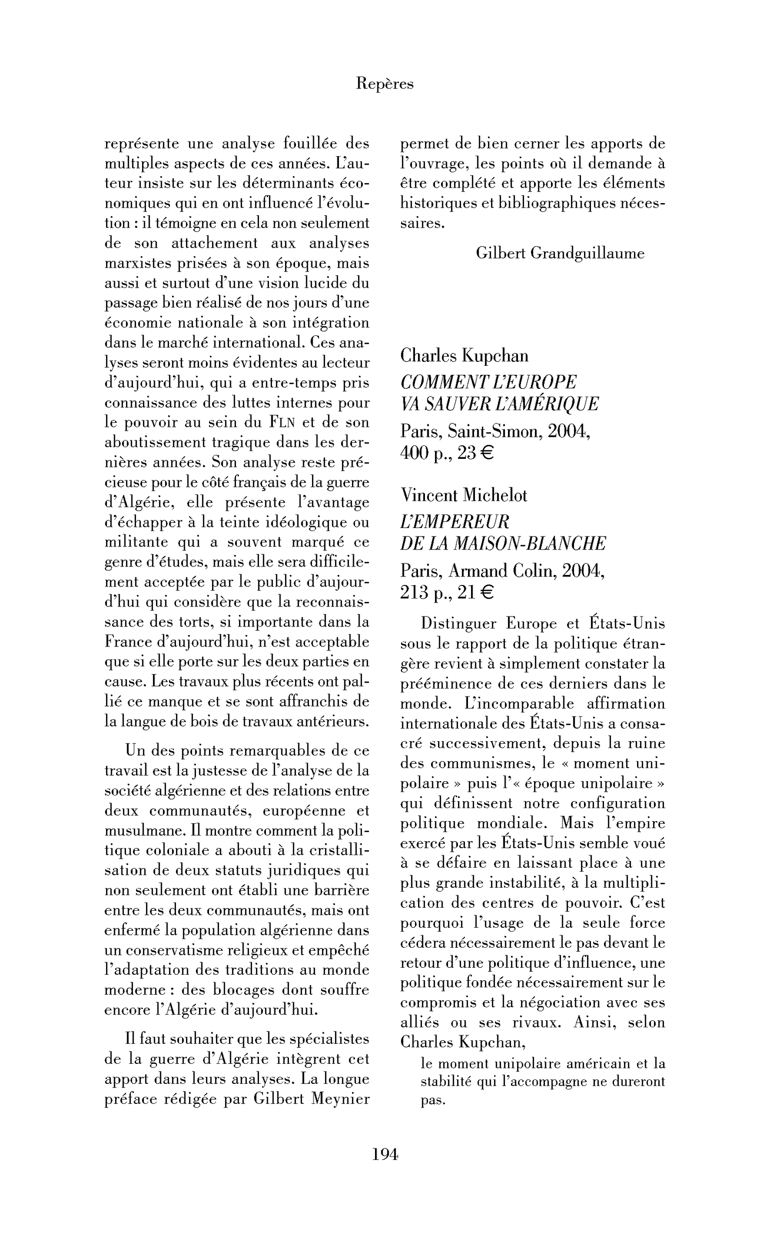 Charles Kupchan: Comment l’Europe va sauver l’Amérique