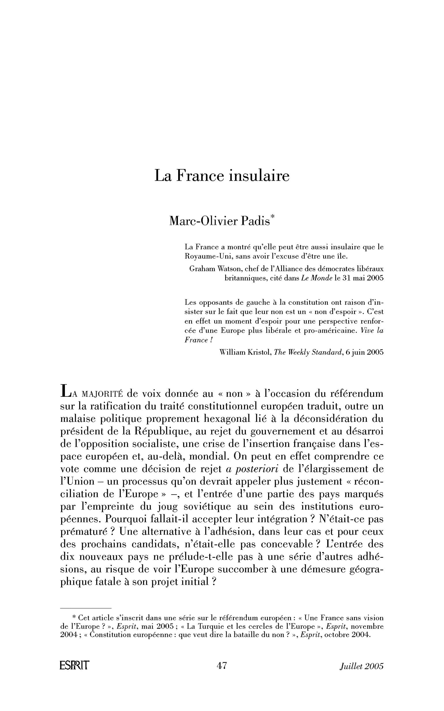 La France insulaire