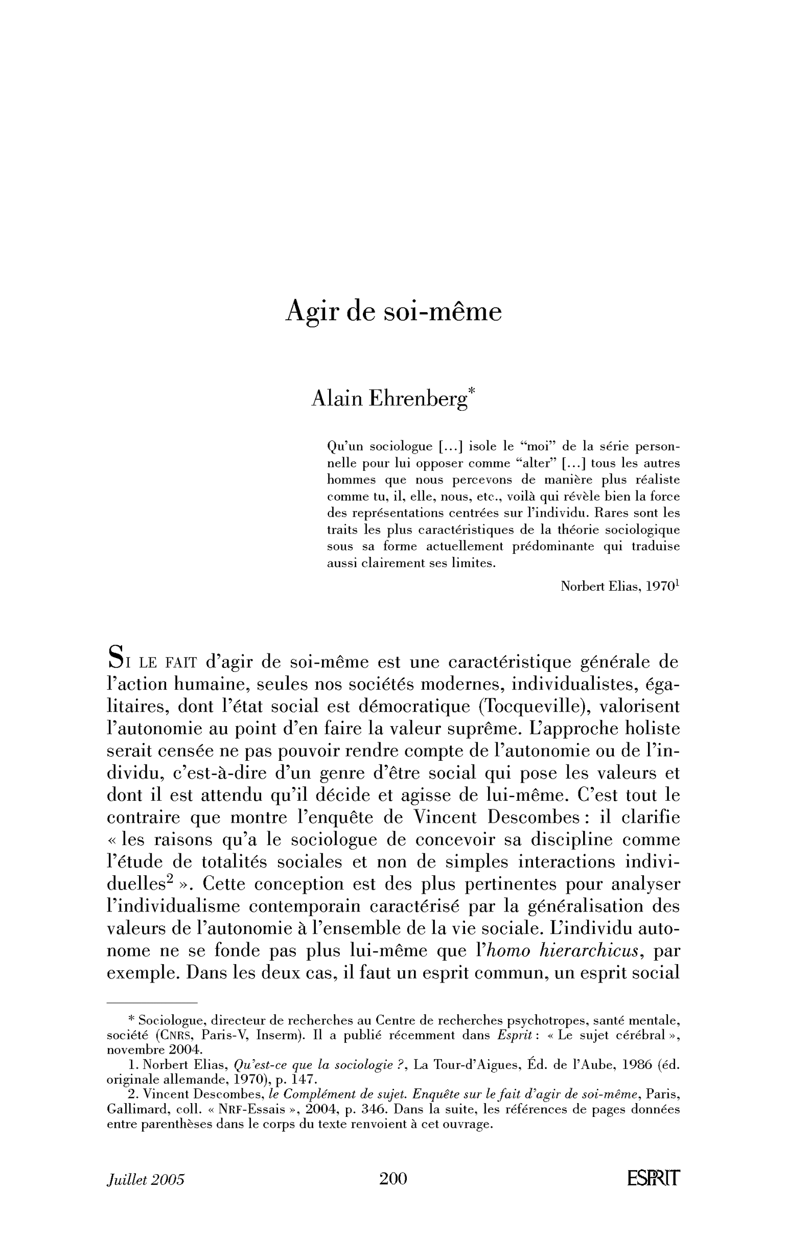Agir de soi-même
