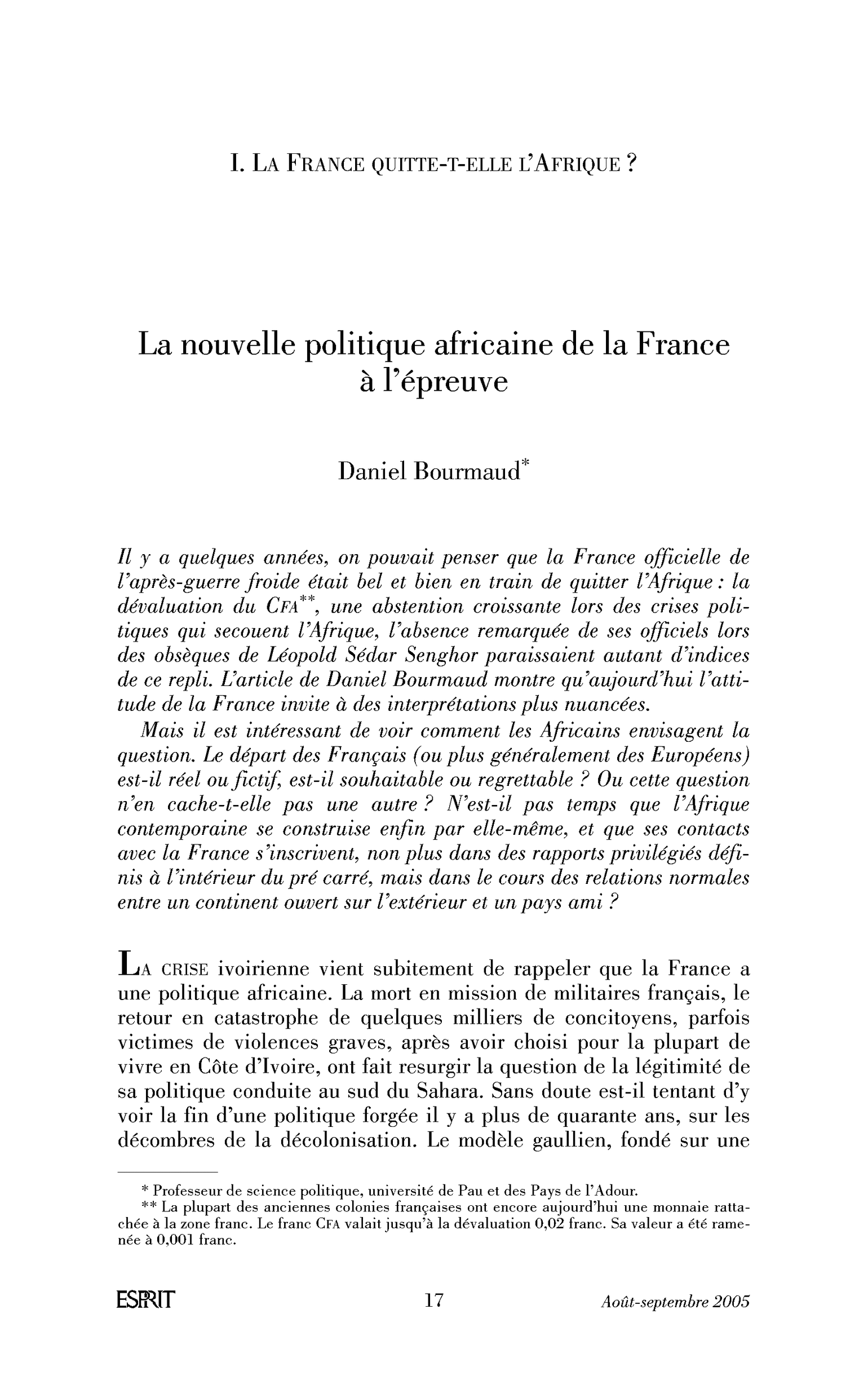 La nouvelle politique africaine de la France à l’épreuve