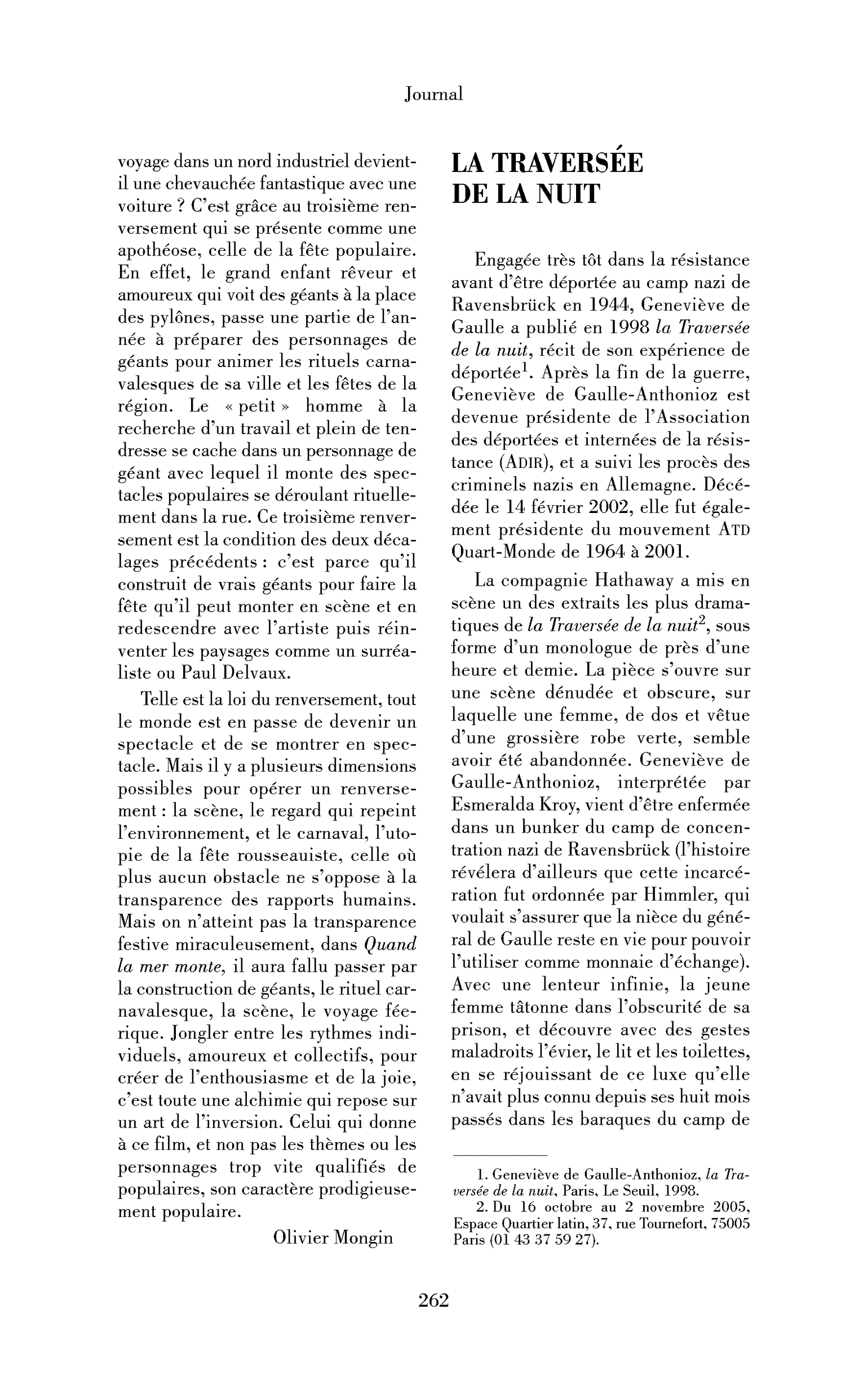 La traversée de la nuit