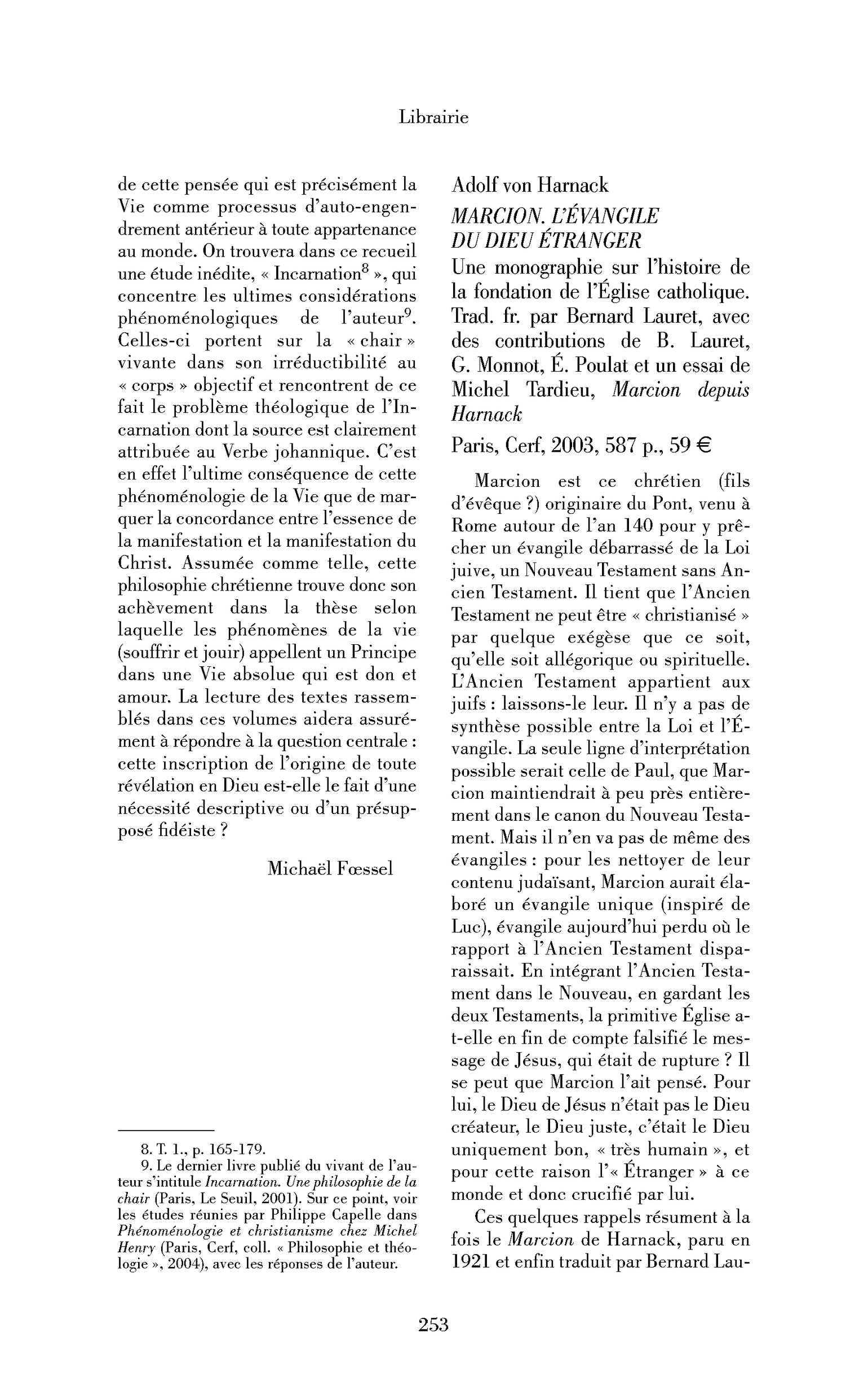 Adolf von Harnack: Macion. L’Évangile du Dieu étranger