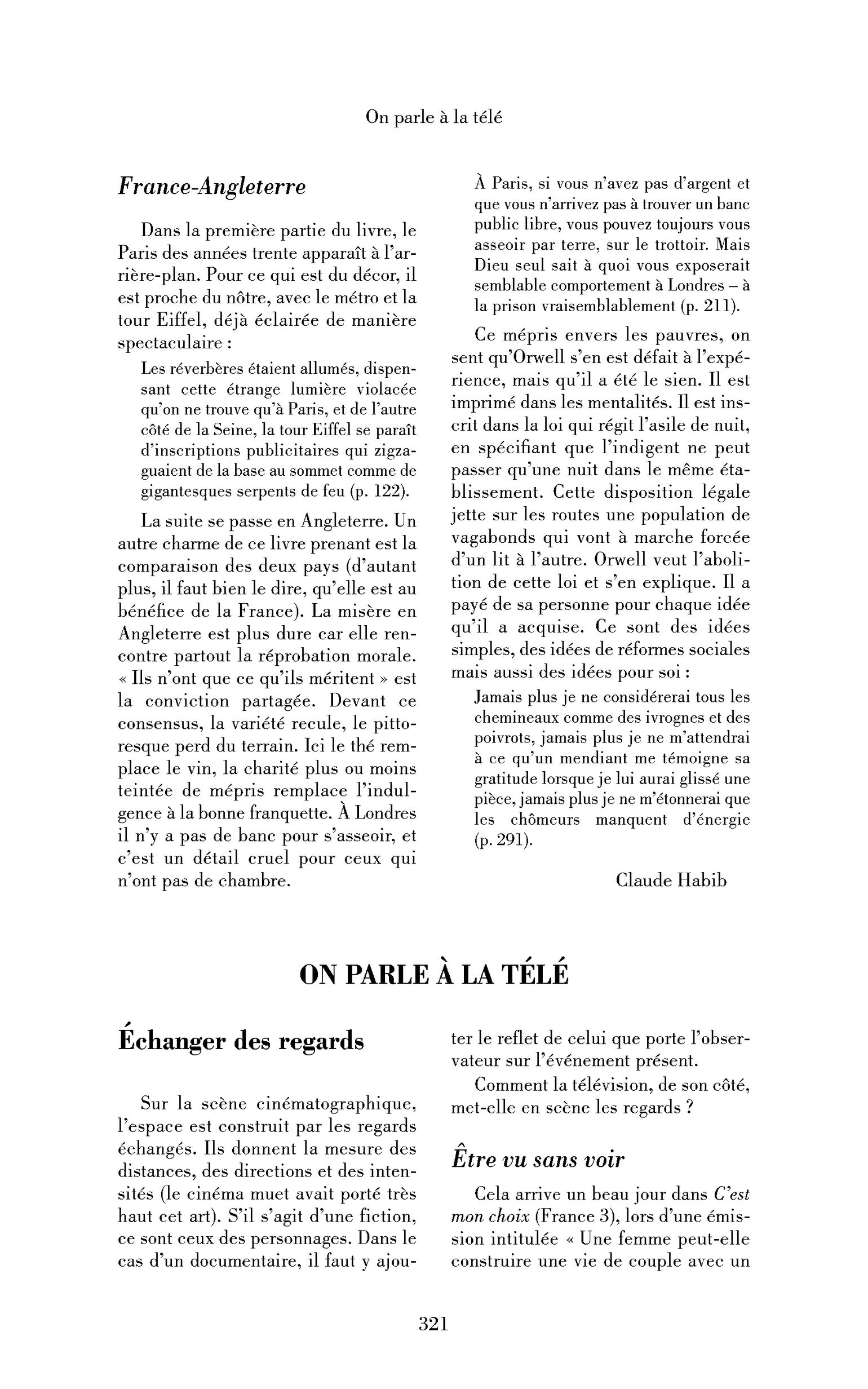 Échanger des regards