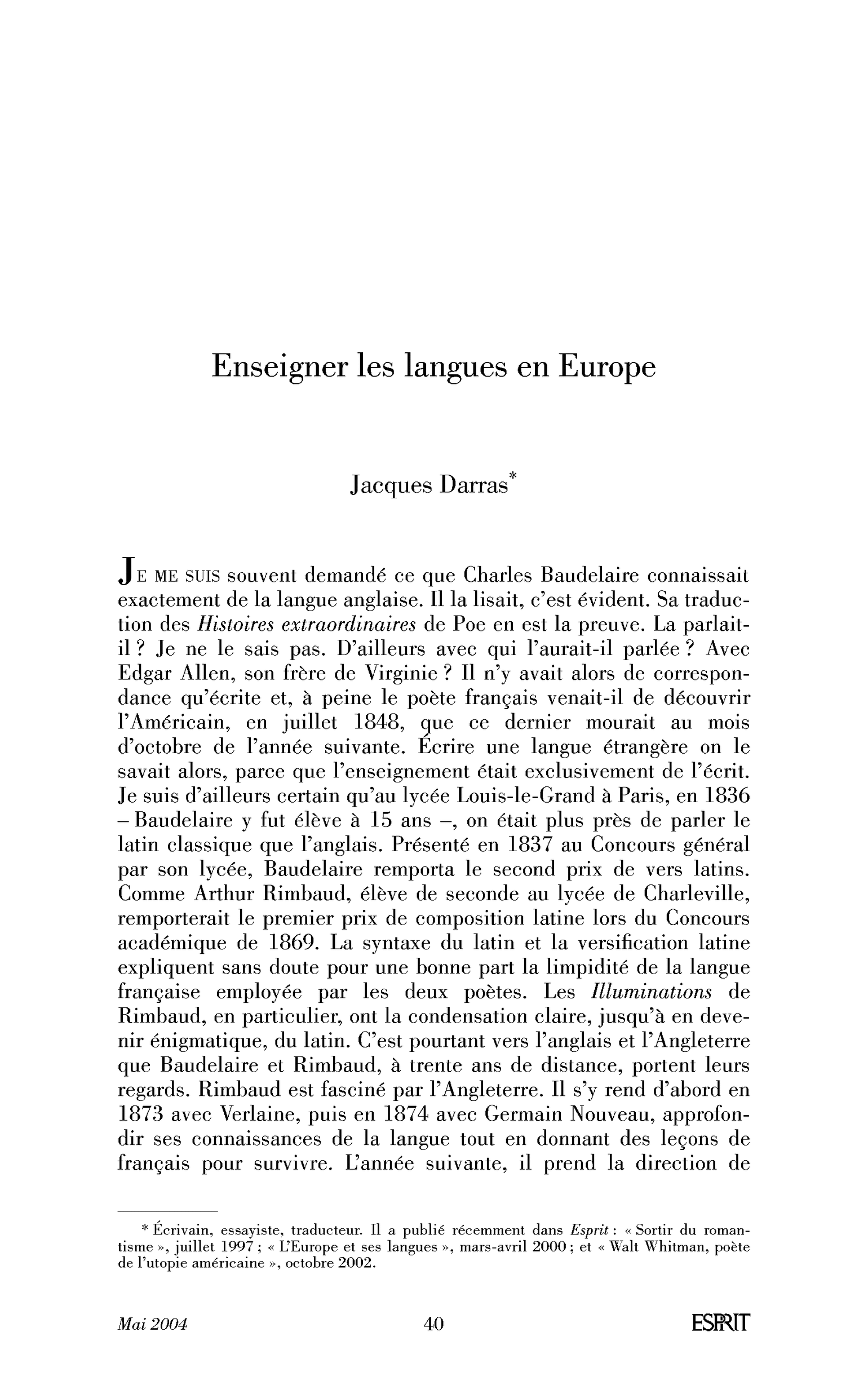 Enseigner les langues en Europe