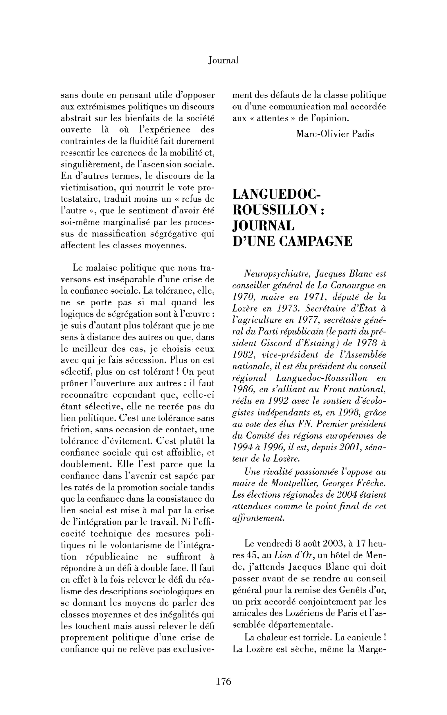 Languedoc-Roussillon: journal d’une campagne