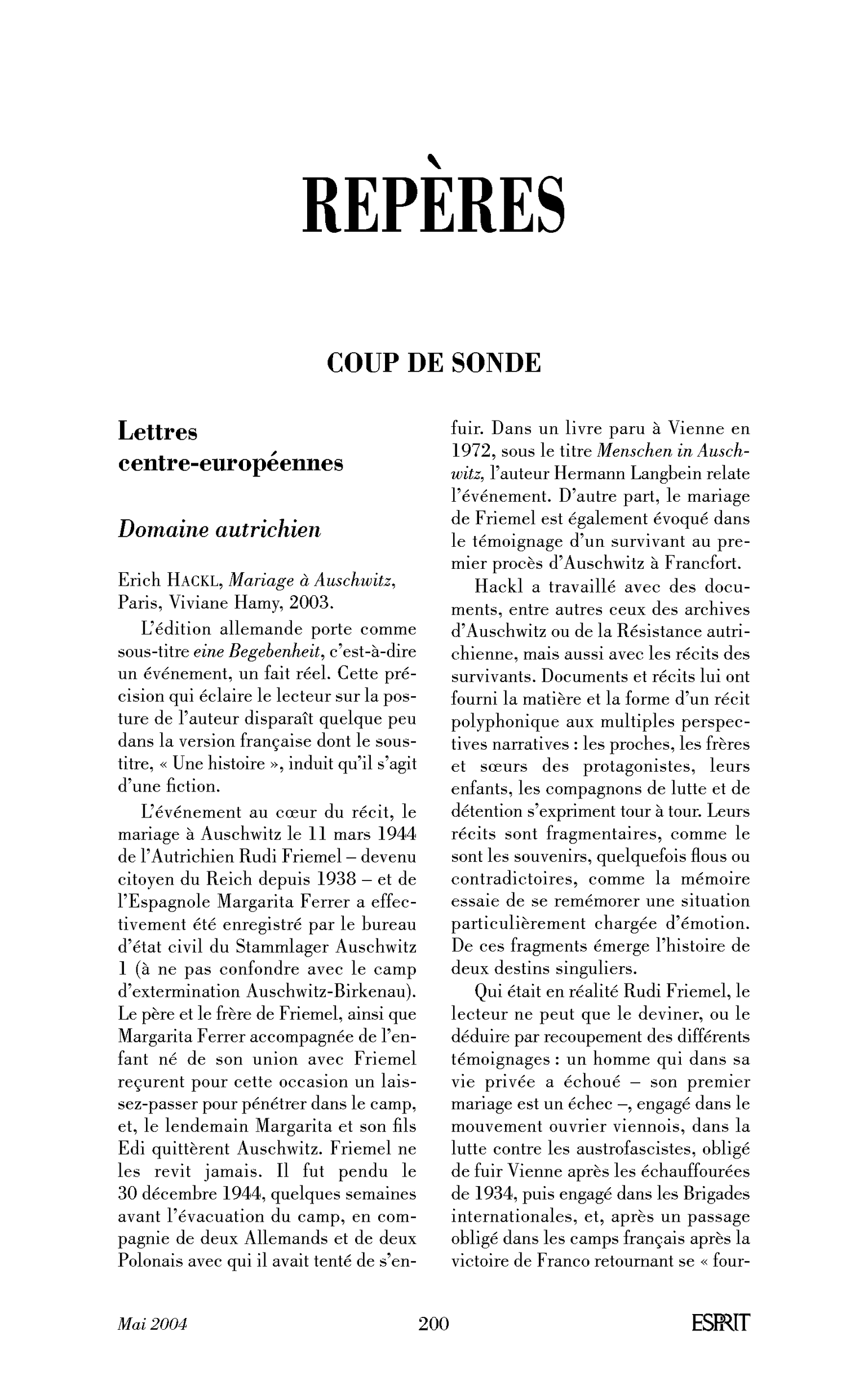 Lettres centre-européennes