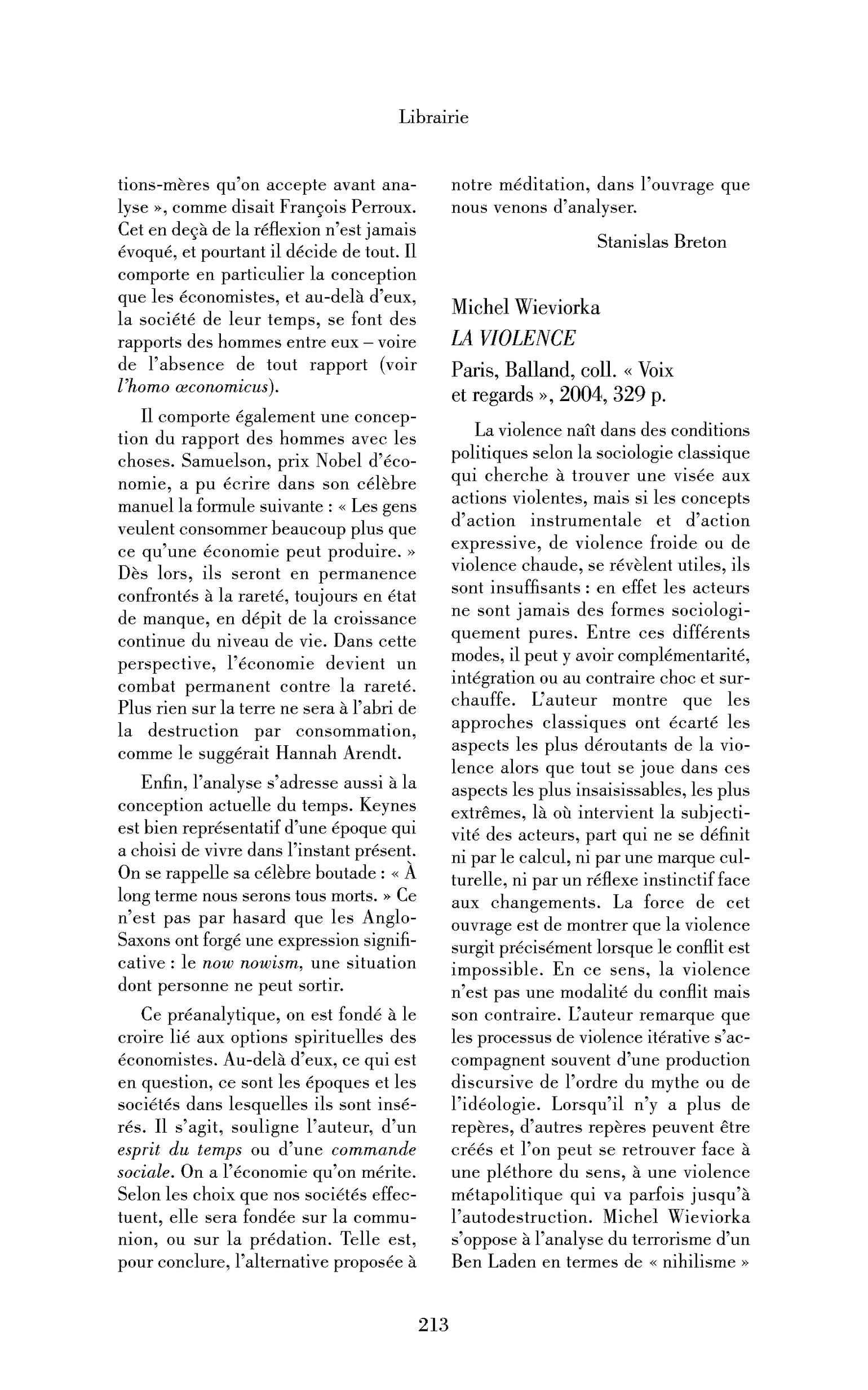 Michel Wieviorka: la Violence