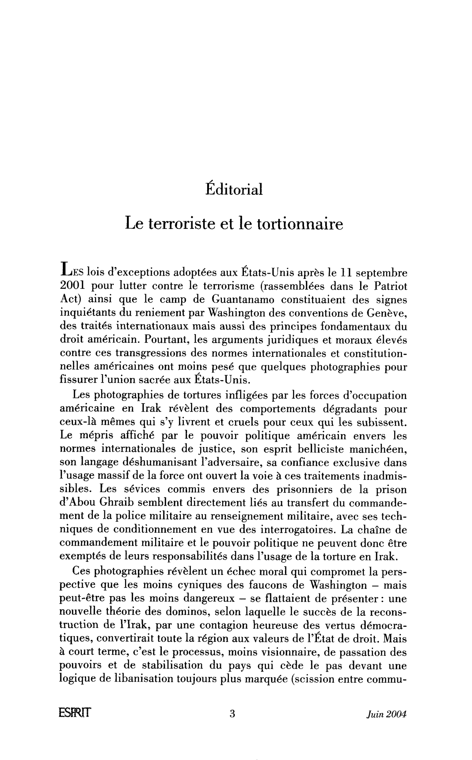 Le terroriste et le tortionnaire