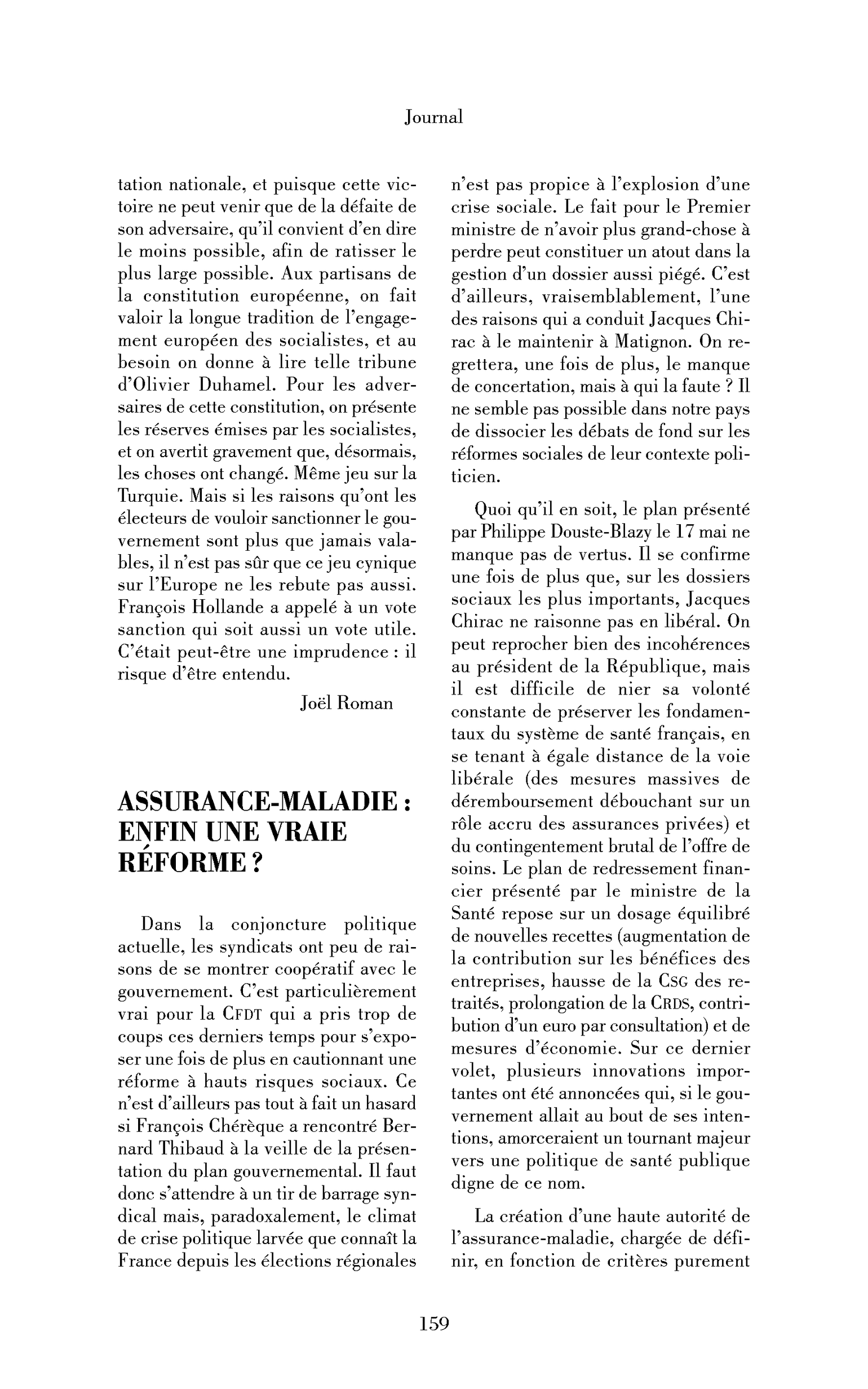 Assurance-maladie: enfin une vraie réforme?