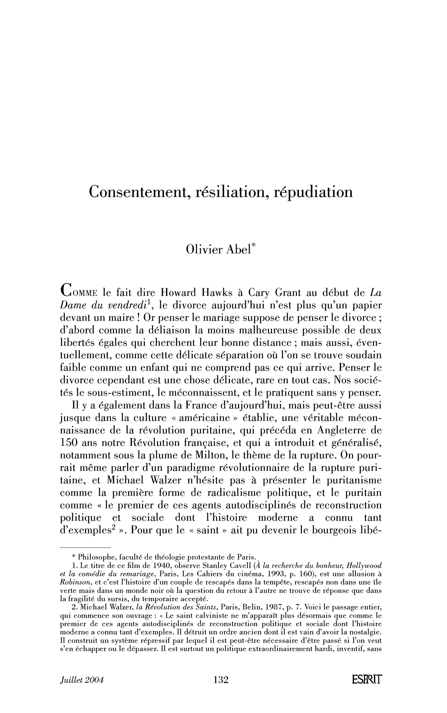 Consentement, résiliation, répudiation