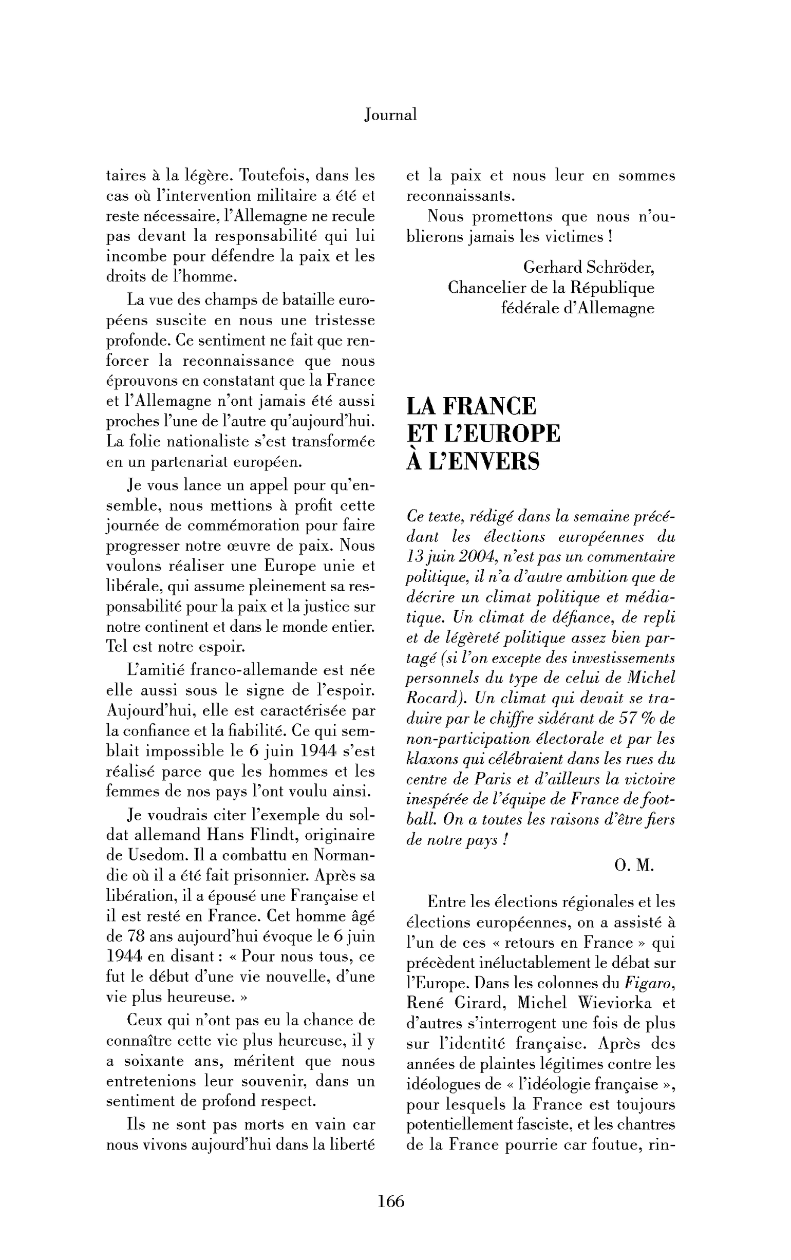 La France et l’Europe à l’envers