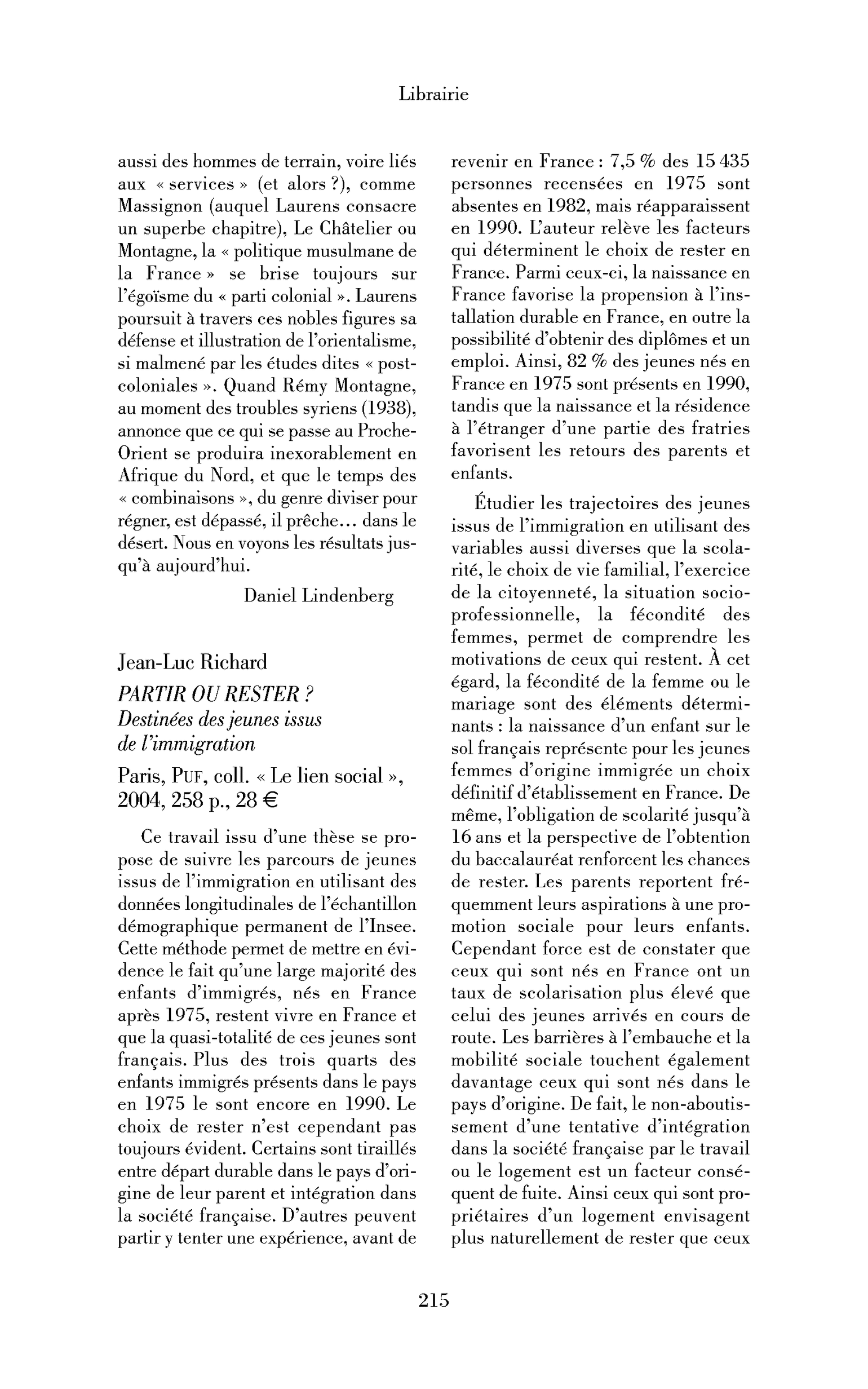 Jean-Luc Richard : Partir ou rester ?