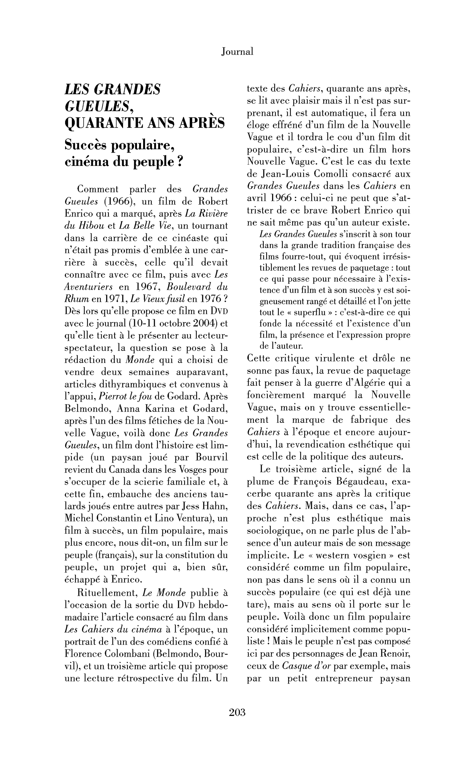 Les Grandes Gueules, quarante ans après.