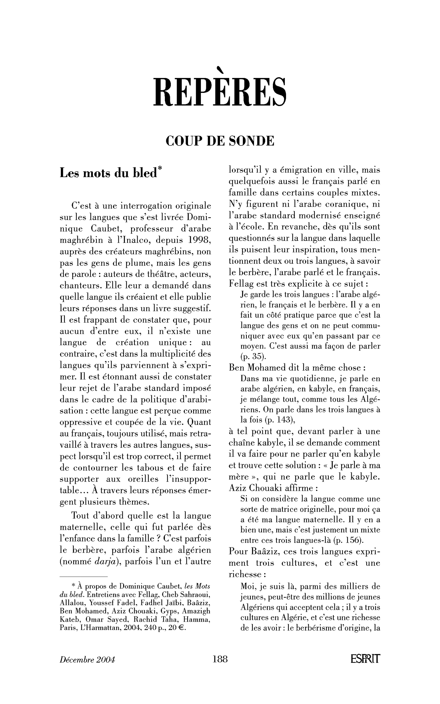 Les mots du bled