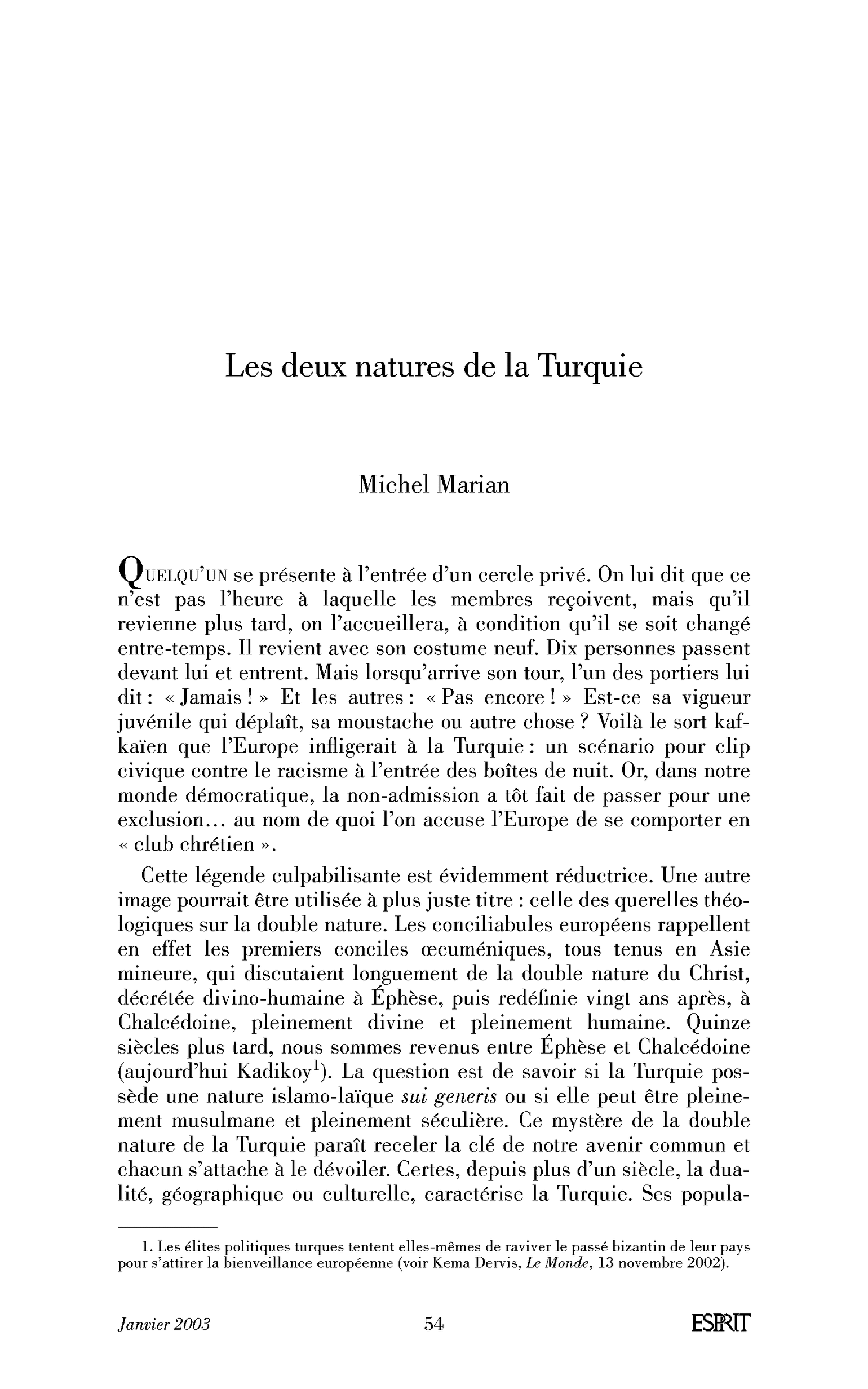 Les deux natures de la Turquie
