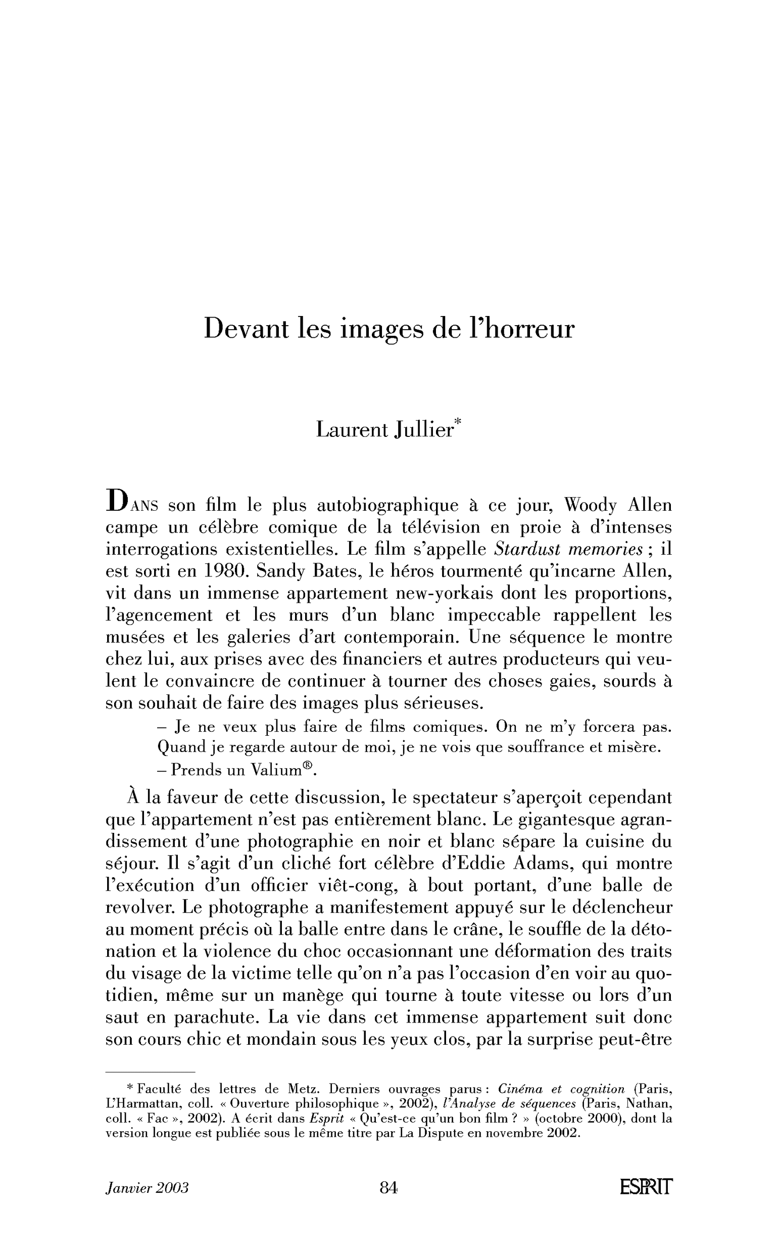 Devant les images de l’horreur