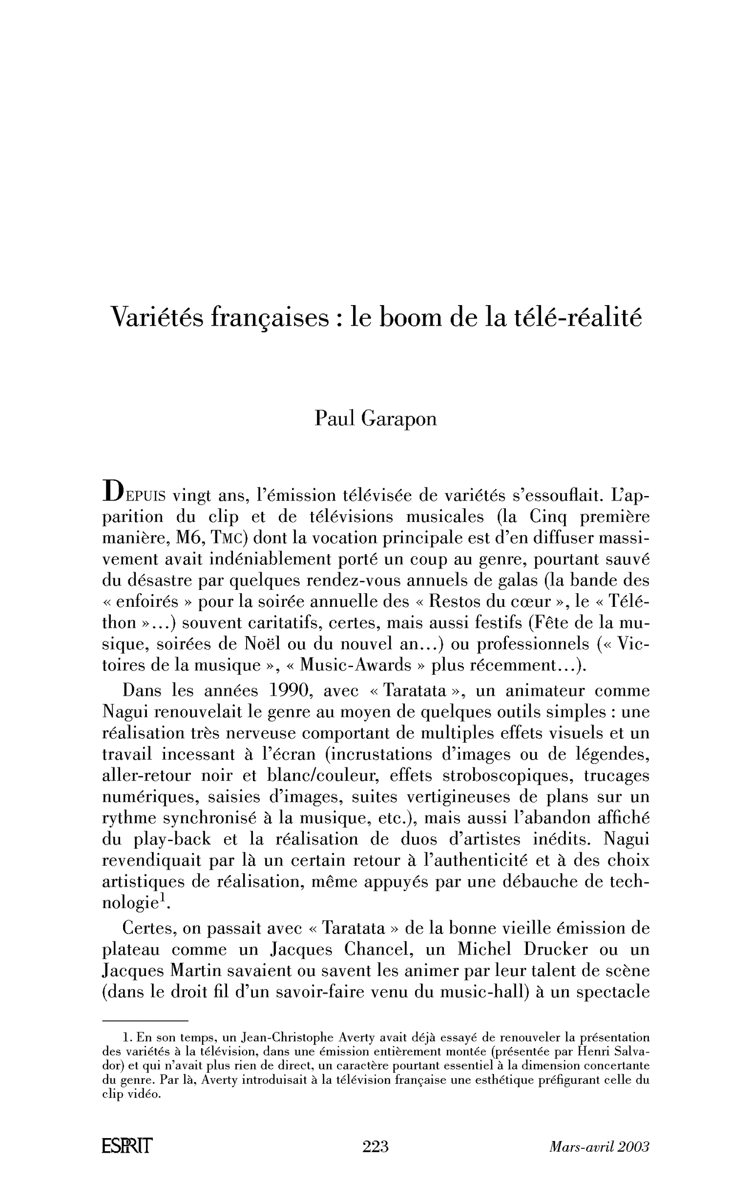 Variétés françaises: le boom de la télé-réalité