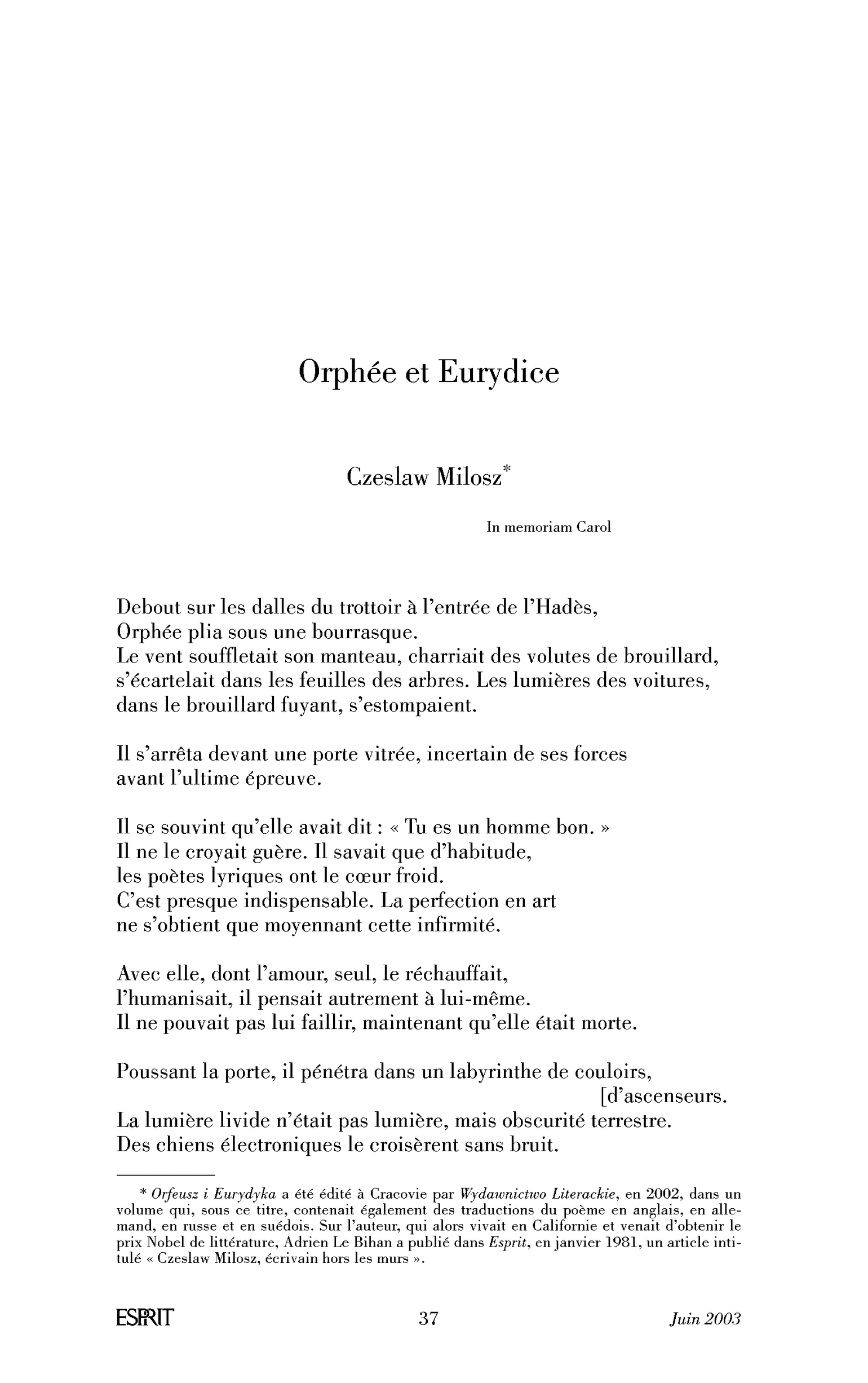 Orphée et Eurydice