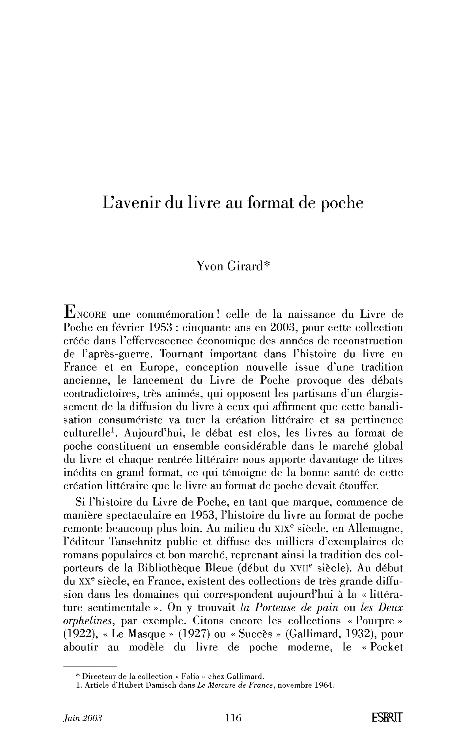 L’avenir du livre au format de poche
