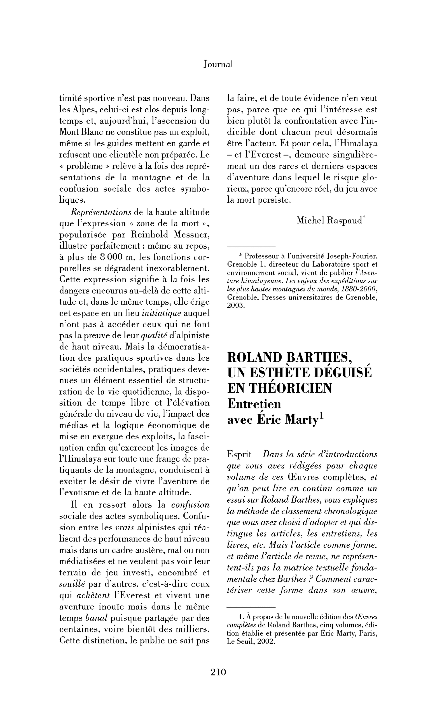 Roland Barthes, un esthète déguisé en théoricien (Entretien)