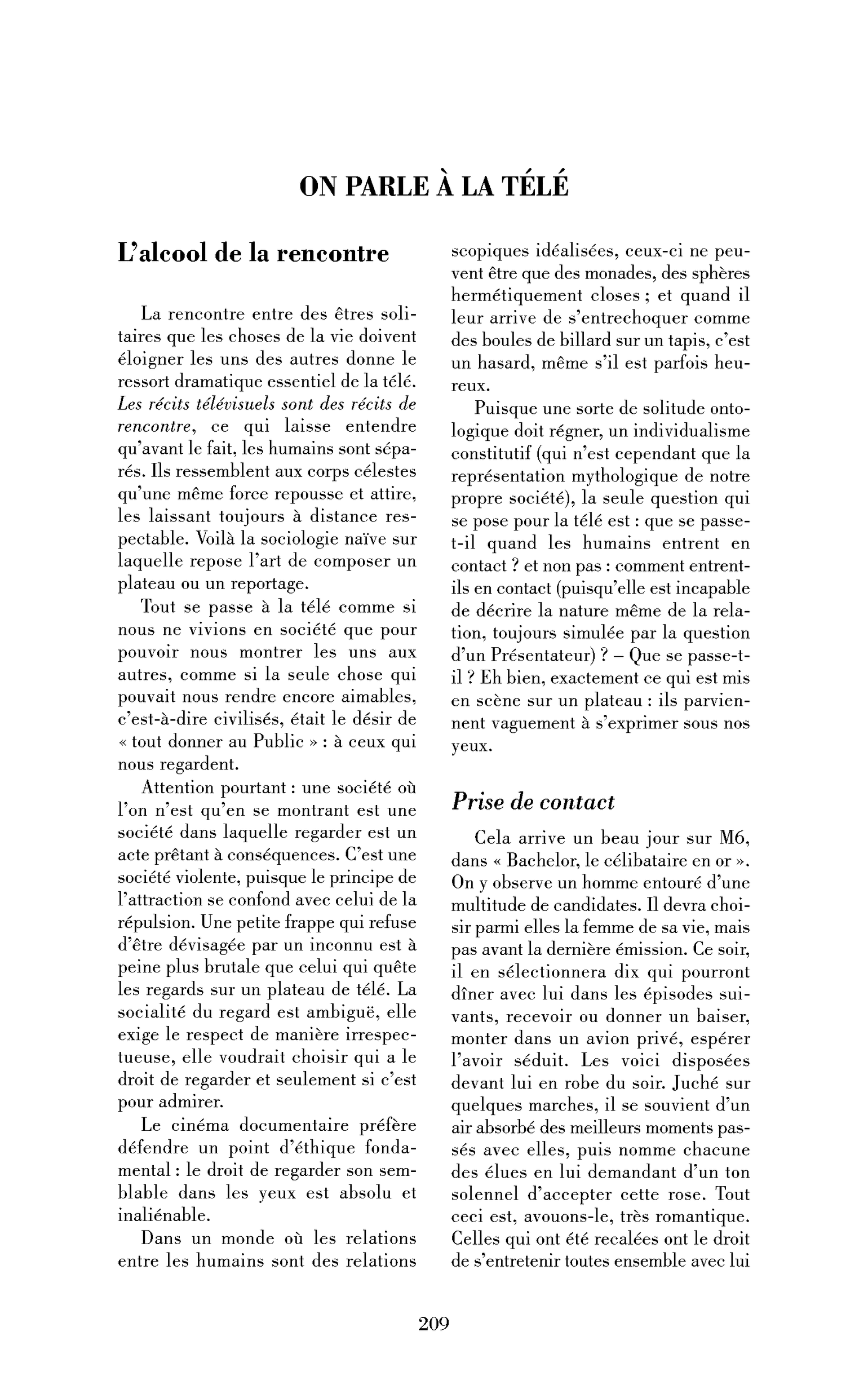 L’alcool de la rencontre