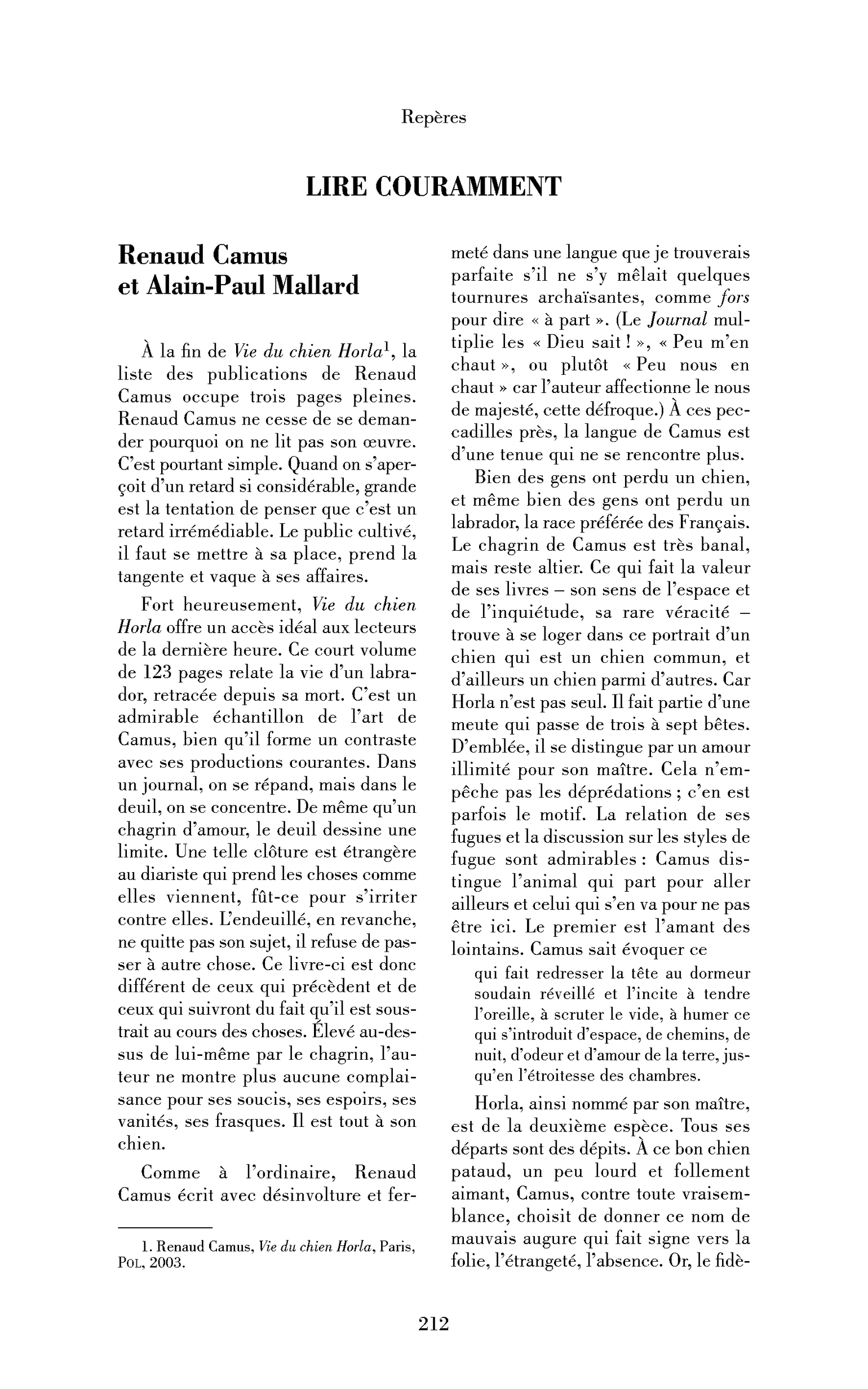 Renaud Camus et Alain-Paul Mallard