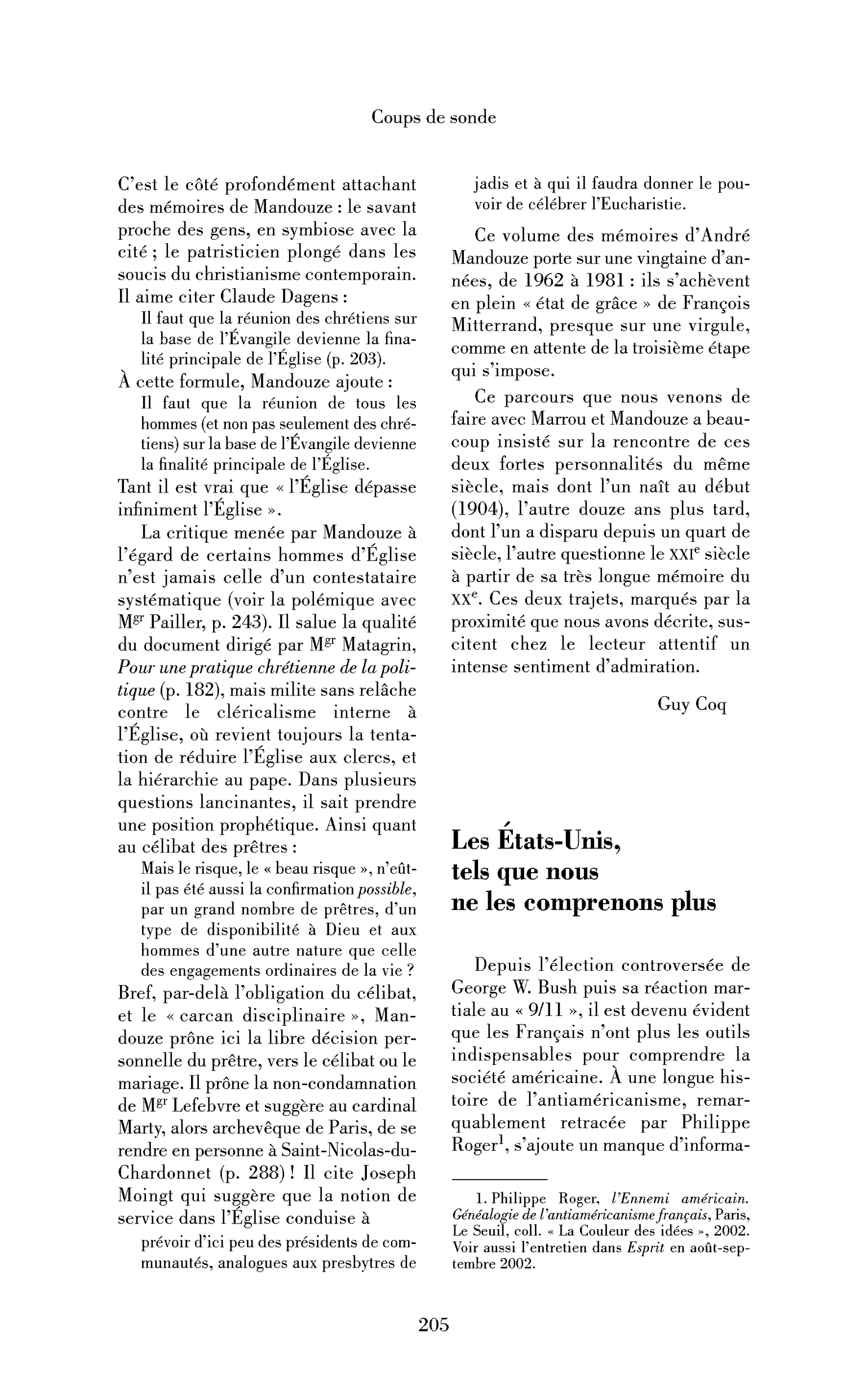 Les États-Unis, tels que nous ne les comprenons plus