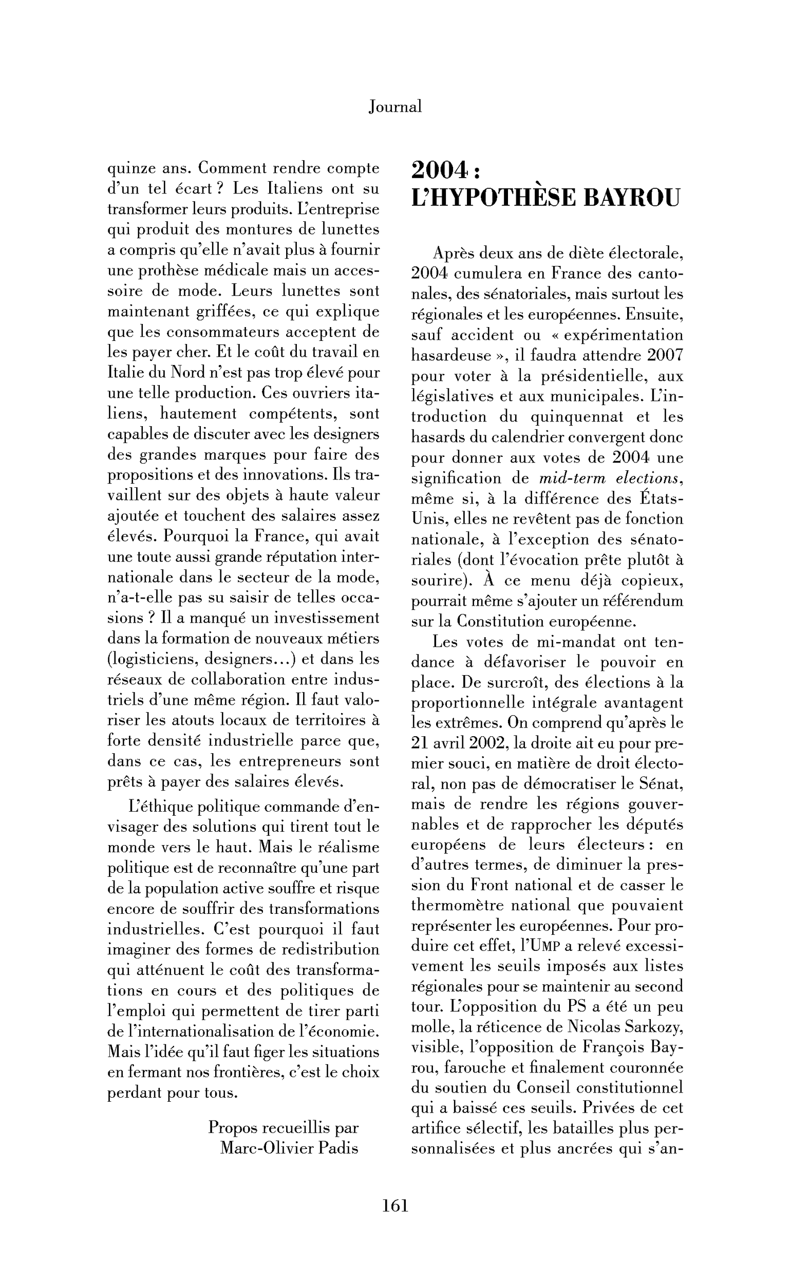 2004 : l’hypothèse Bayrou