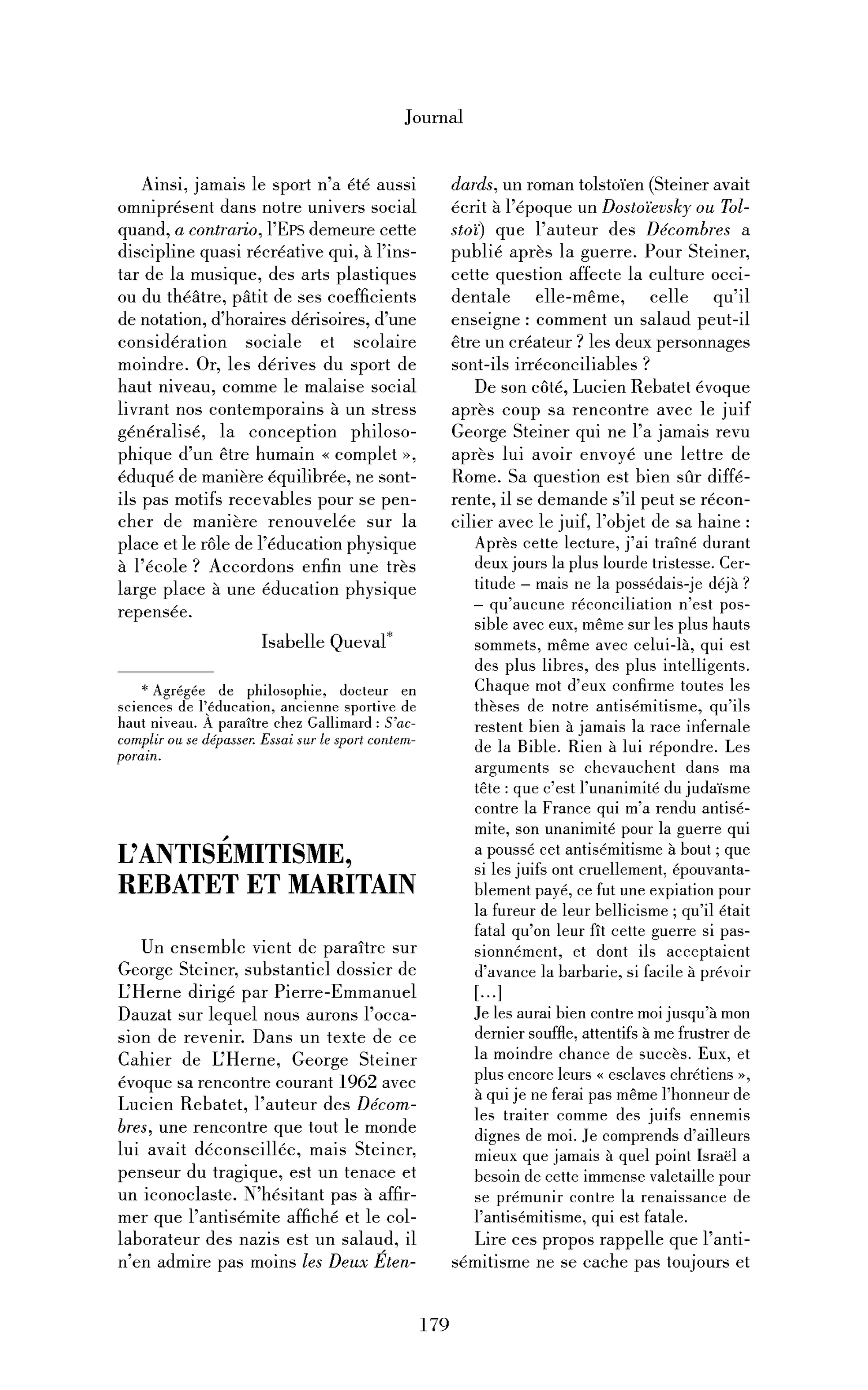 L’antisémitisme, Rebatet et Maritain