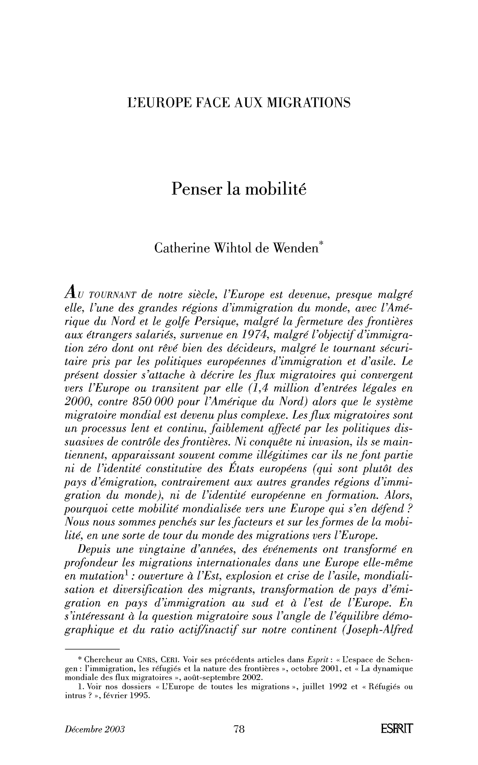 Introduction: Penser la mobilité