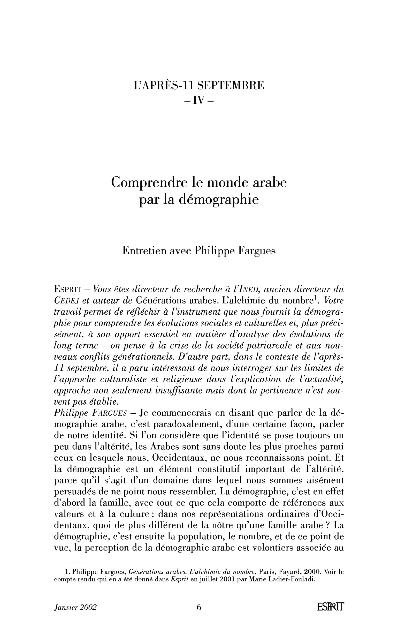 Comprendre le monde arabe par la démographie