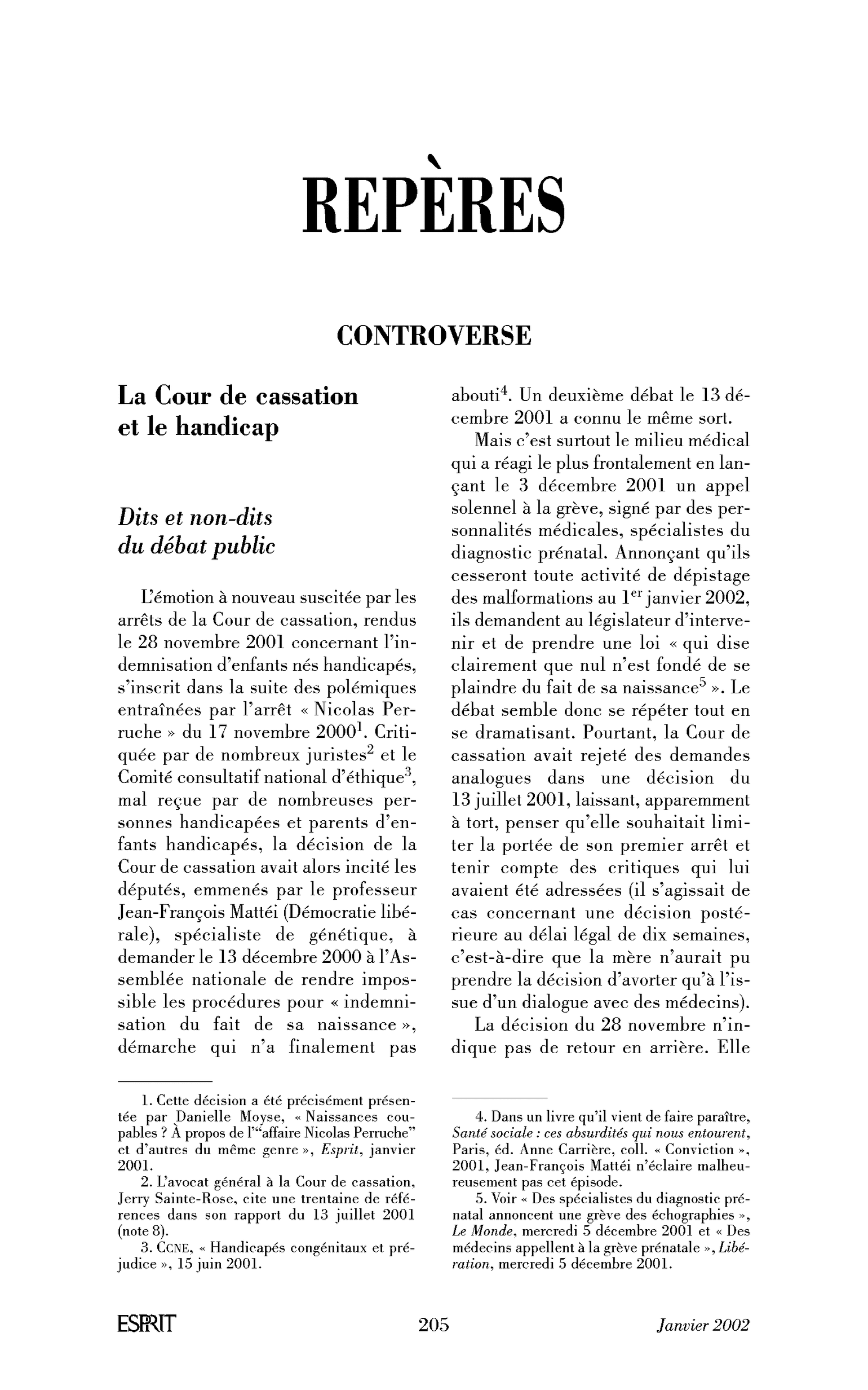 La Cour de cassation et le handicap