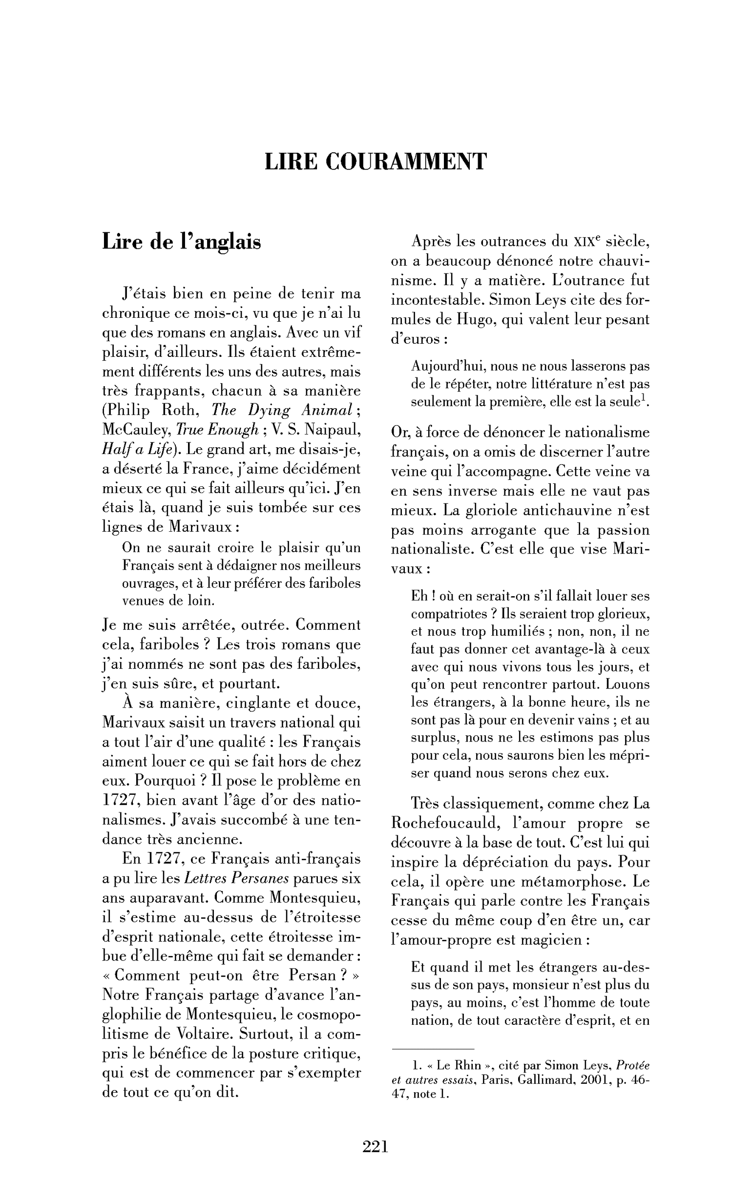 Lire de l’anglais