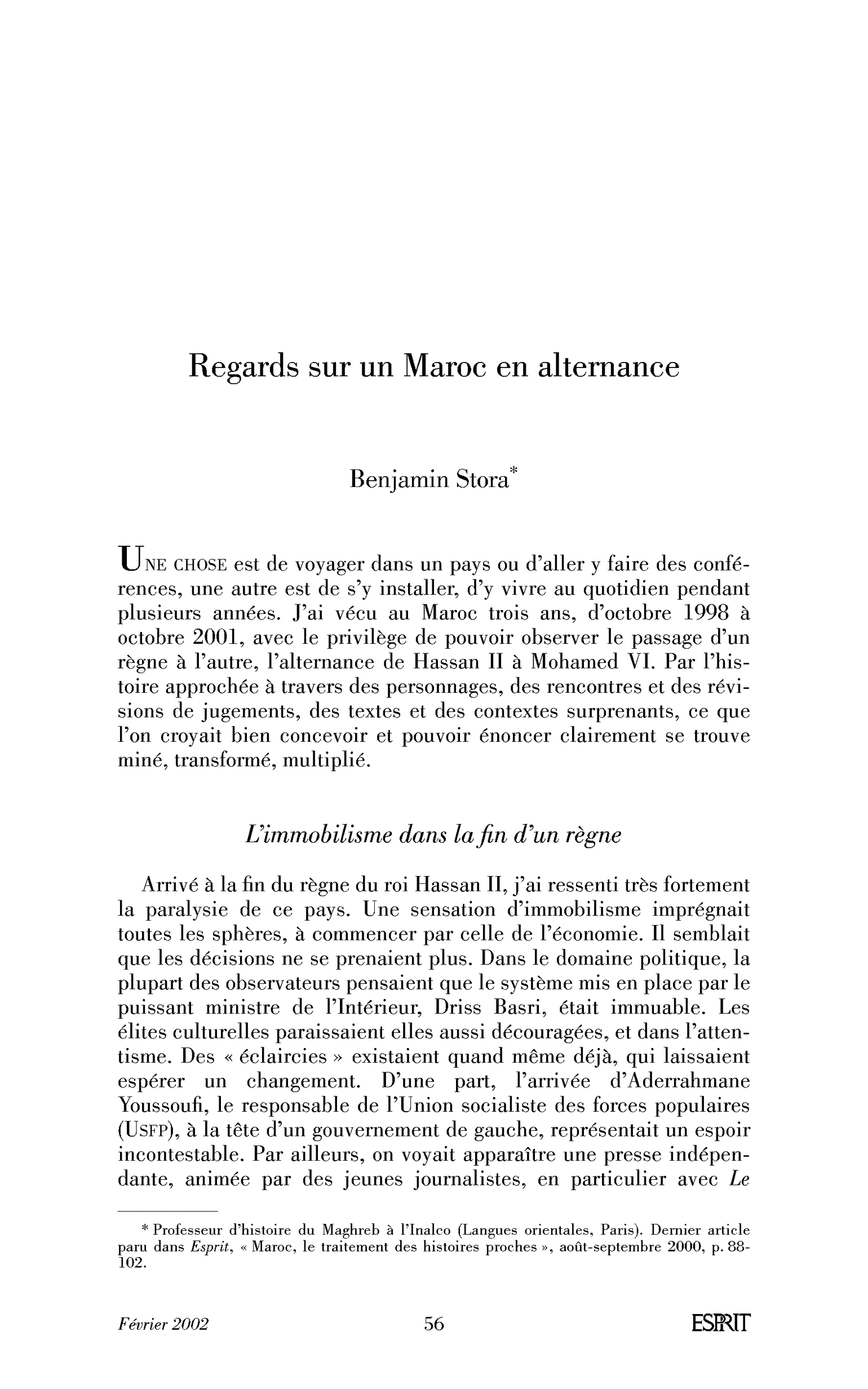 Regards sur un Maroc en alternance