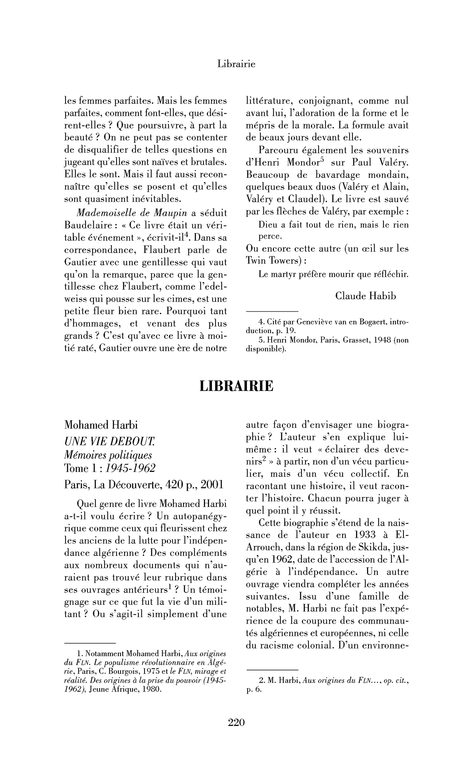 Mohamed Harbi: Une vie debout. Mémoires politiques. Tome 1: 1945-1962