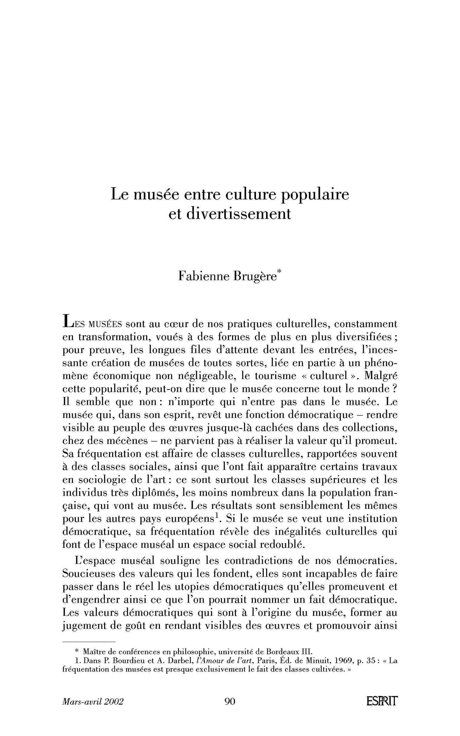 Le musée entre culture populaire et divertissement