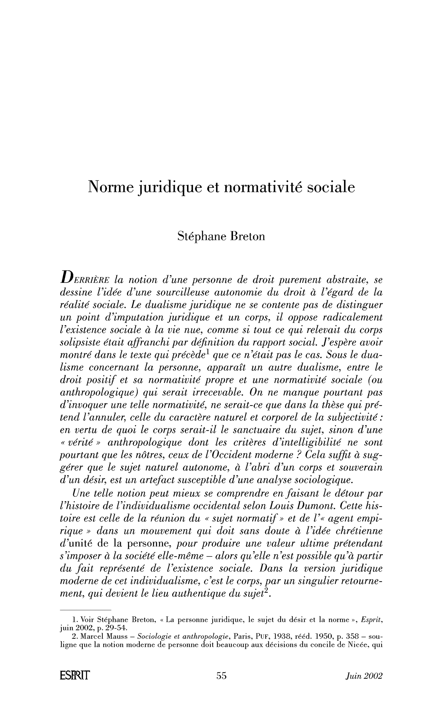 Norme juridique et norme sociale