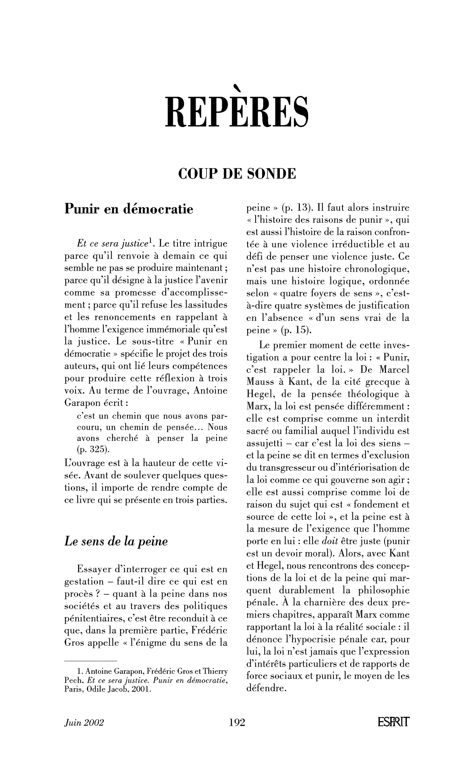 Punir en démocratie