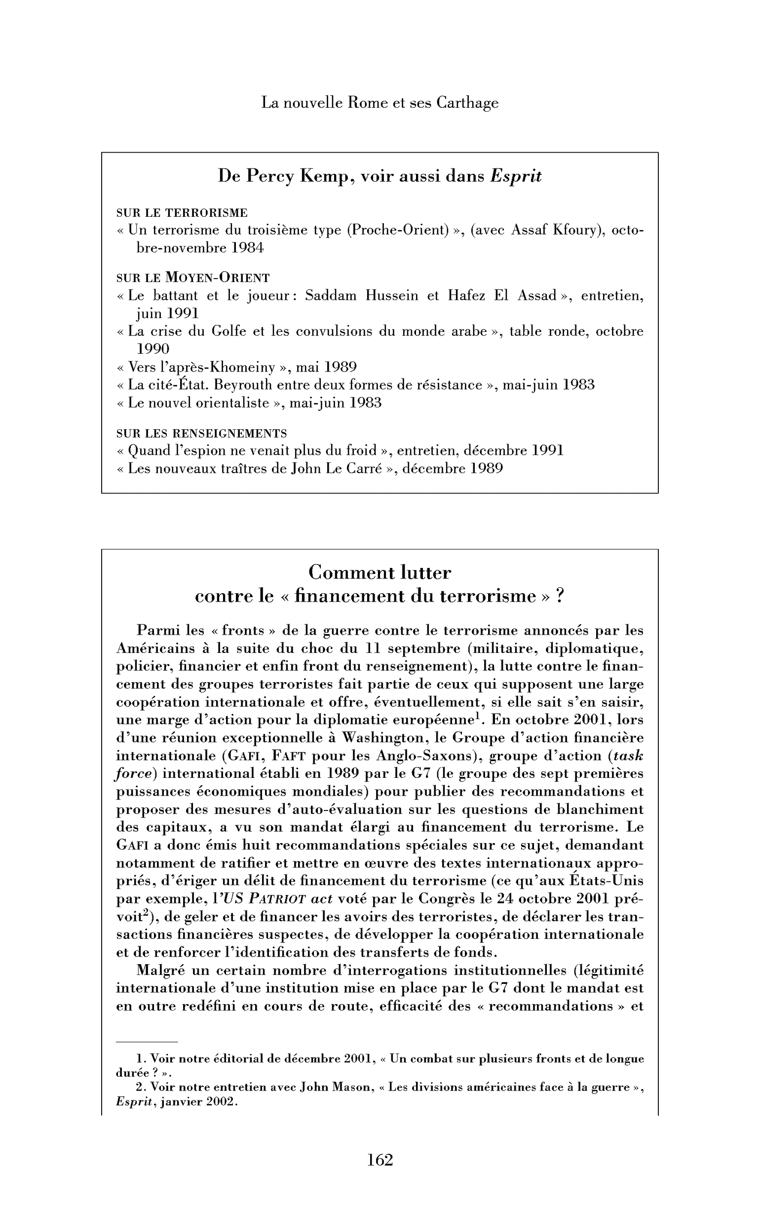 Comment lutter contre le « financement du terrorisme »? (Encadré)
