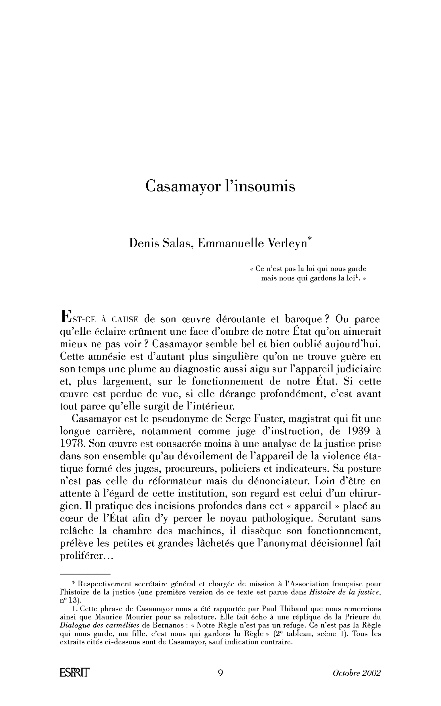 Casamayor l’insoumis
