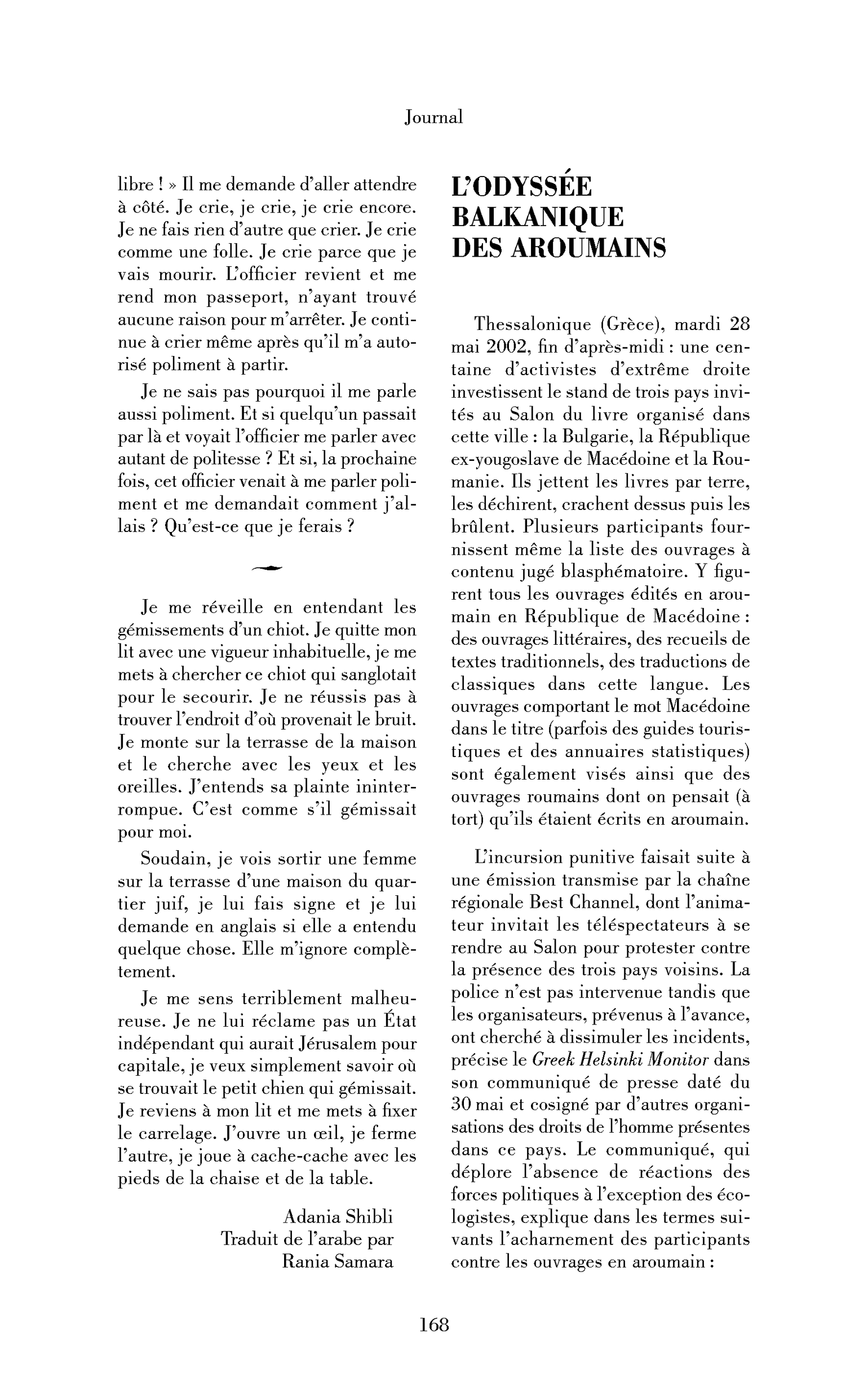 L’odyssée balkanique des Aroumains