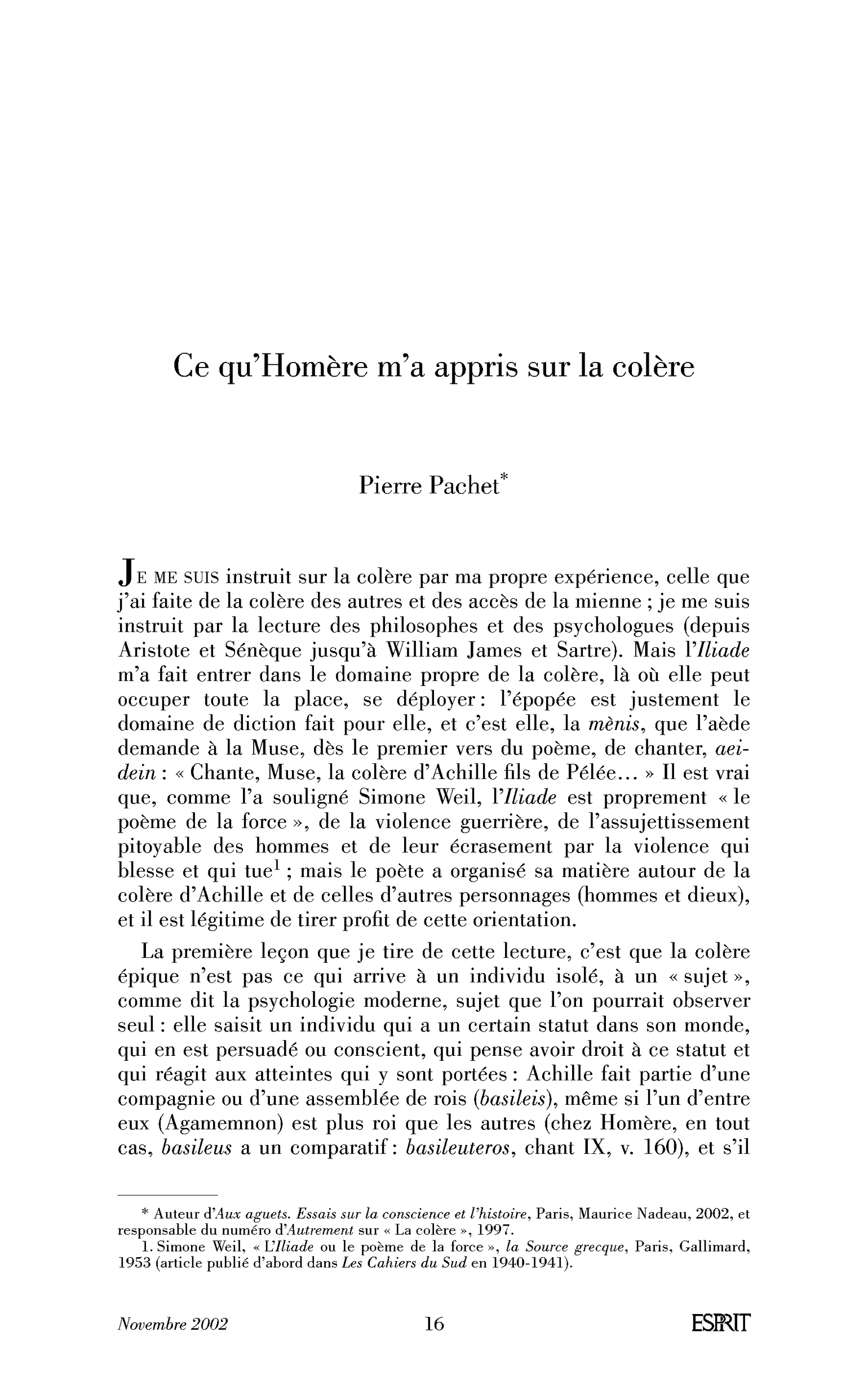 Ce qu’Homère m’a appris sur la colère